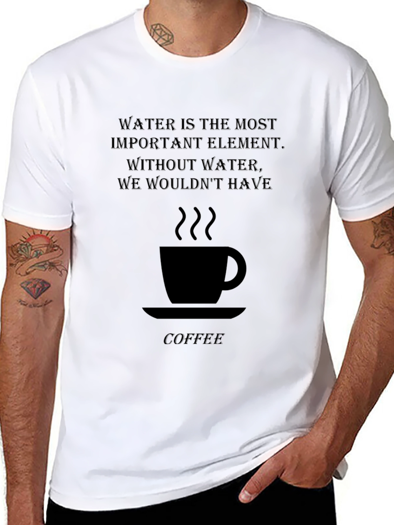 Water Coffee Graphic T-Shirt