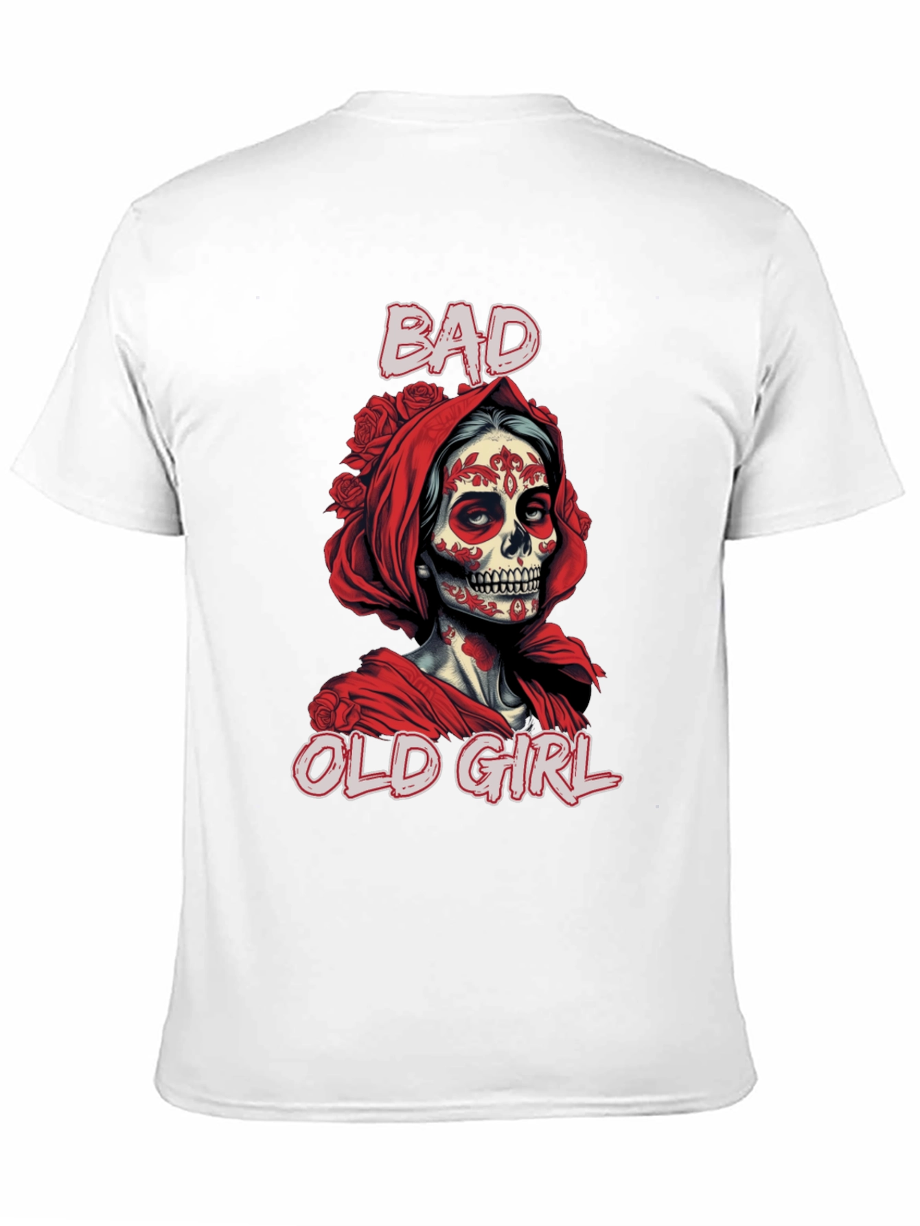 Bad Old Girl Tee - Sugar Skull Graphic T-Shirt