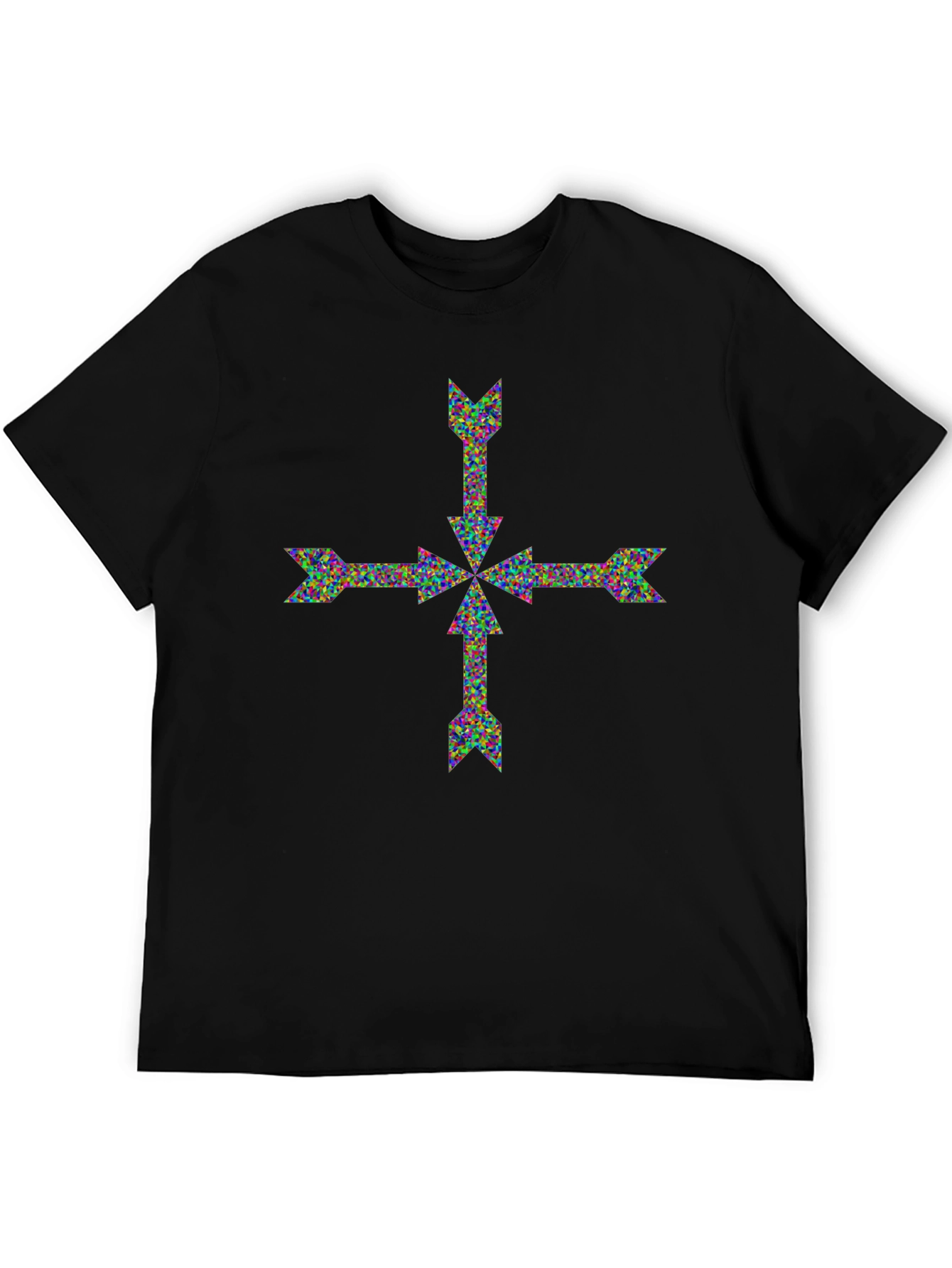Arrow Cross Graphic Print T-Shirt