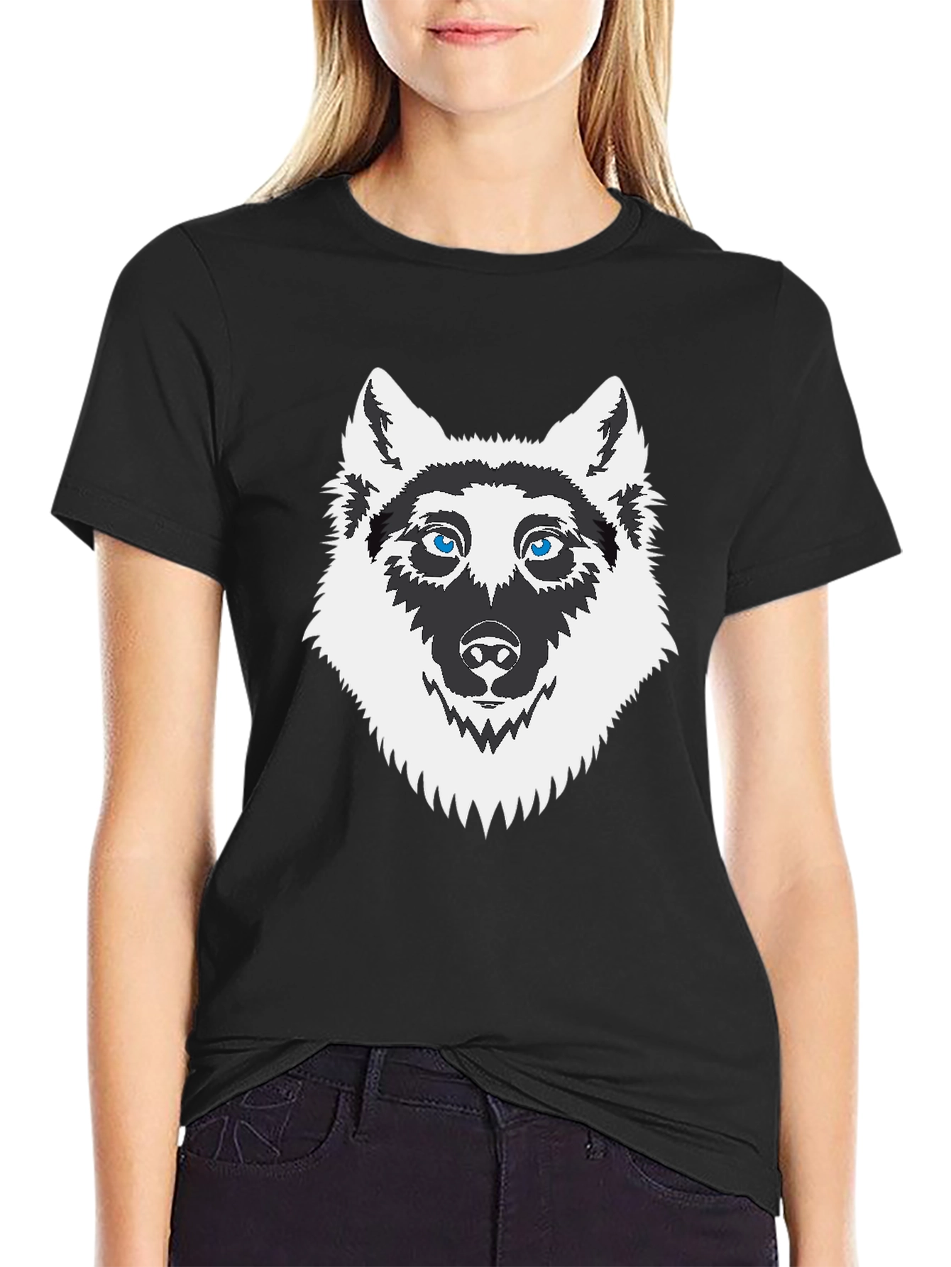 Mens Black Husky Graphic T-Shirt