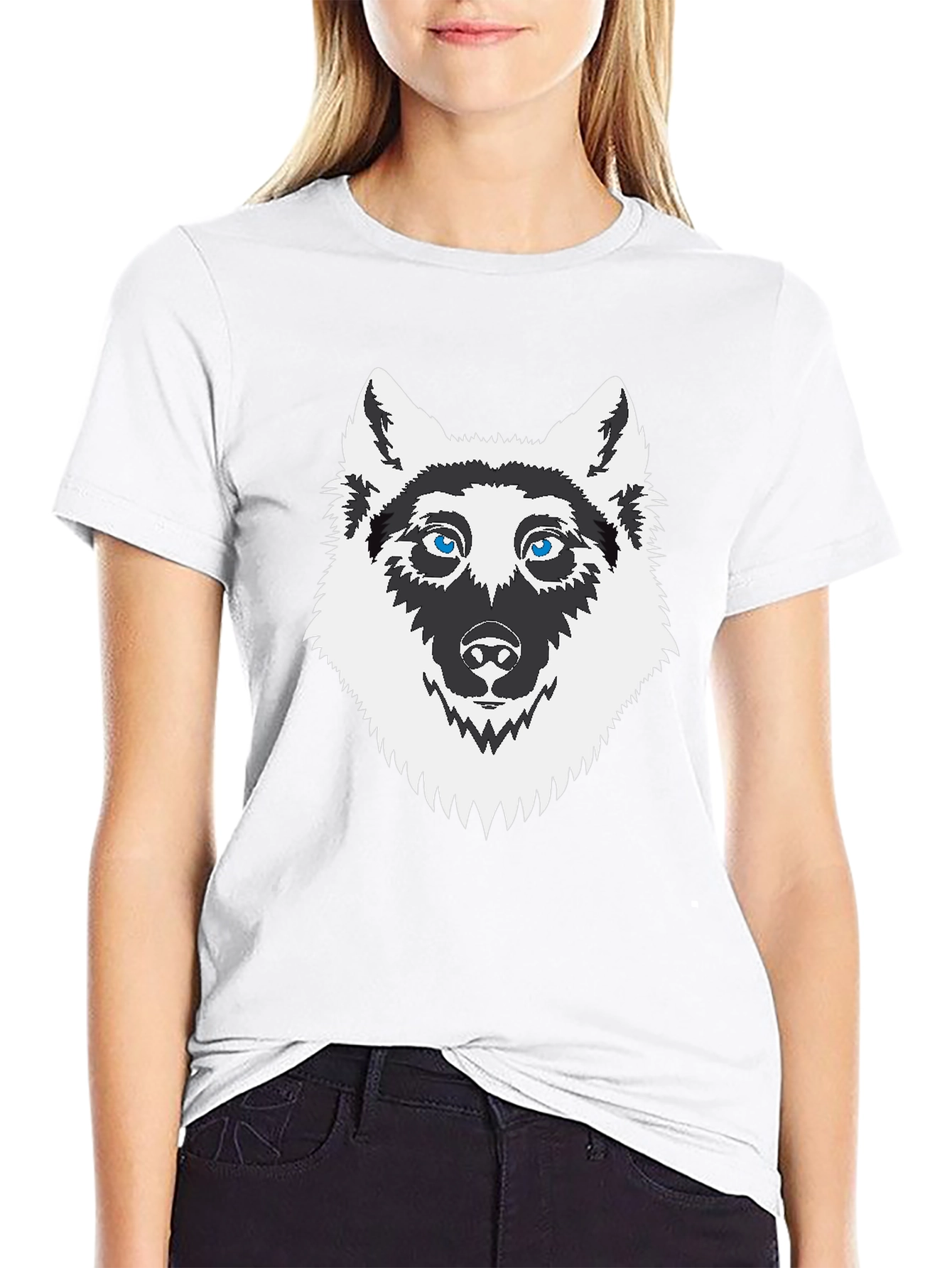 Mens Black Husky Graphic T-Shirt