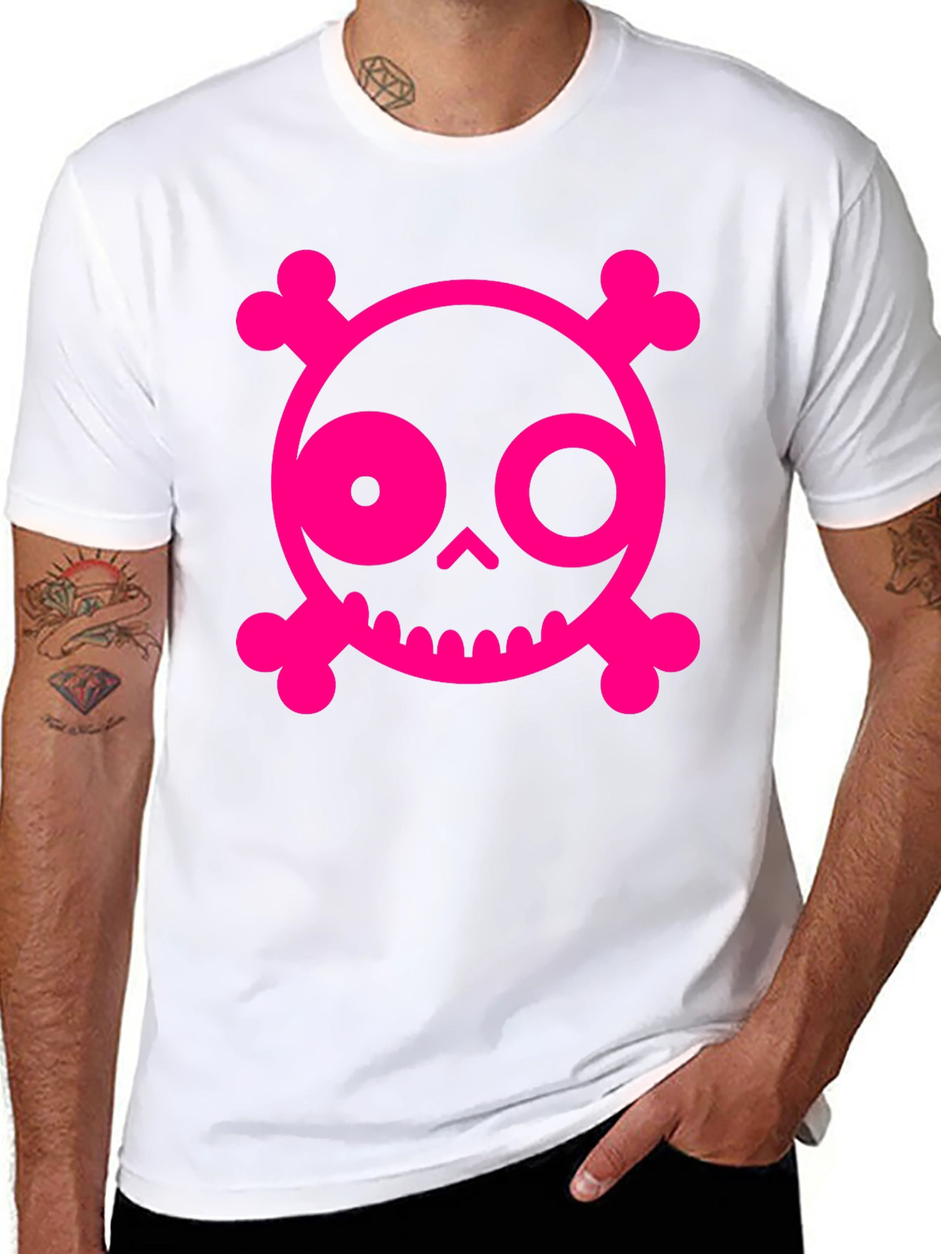Edgy Skull & Crossbones Graphic T-Shirt