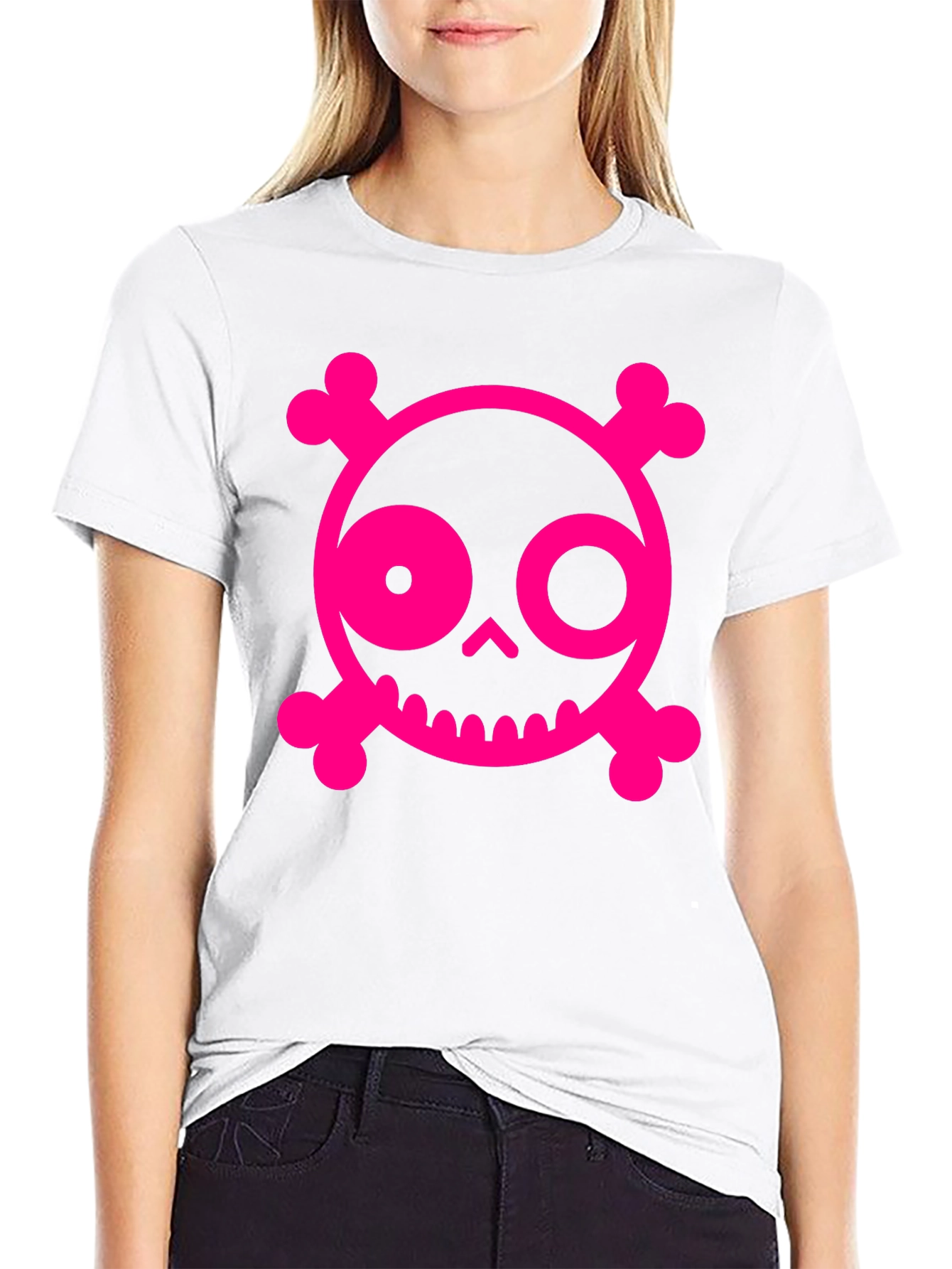 Edgy Skull & Crossbones Graphic T-Shirt