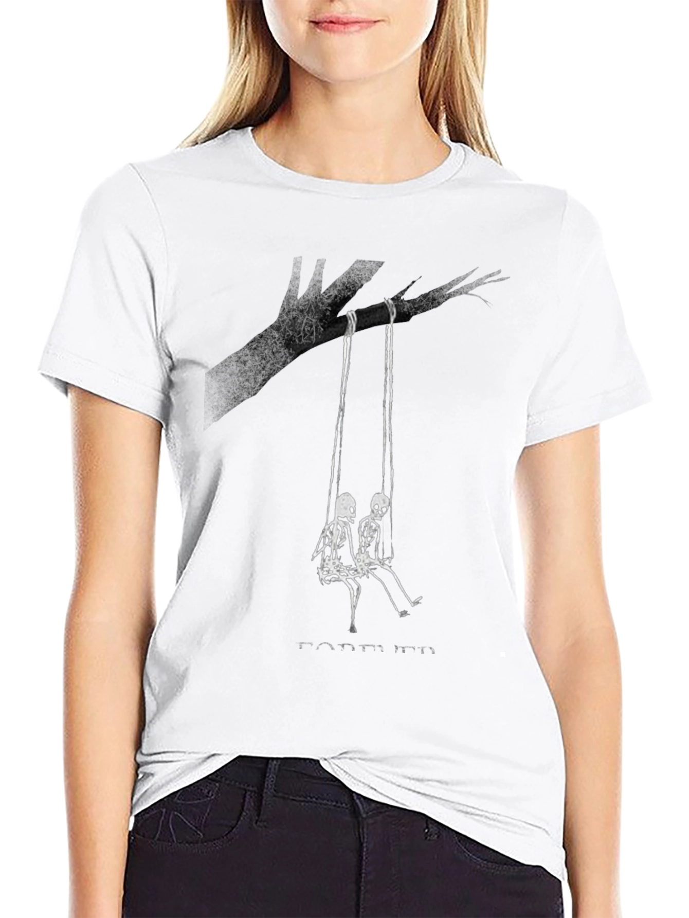 Forever Together Skeleton Swing Graphic T-Shirt