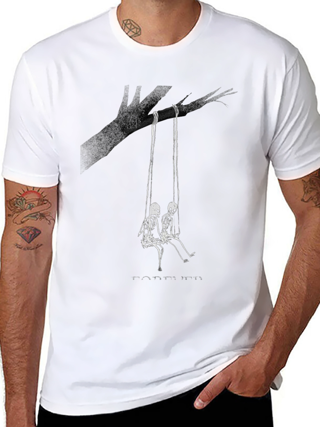 Forever Together Skeleton Swing Graphic T-Shirt