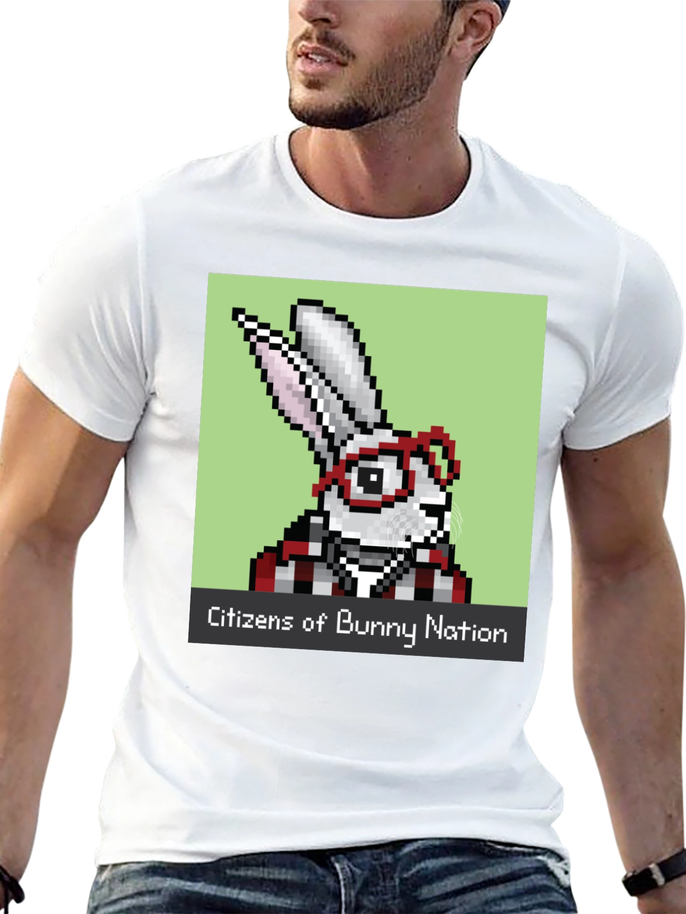 Citizens of Bunny Nation Pixel Art T-Shirt