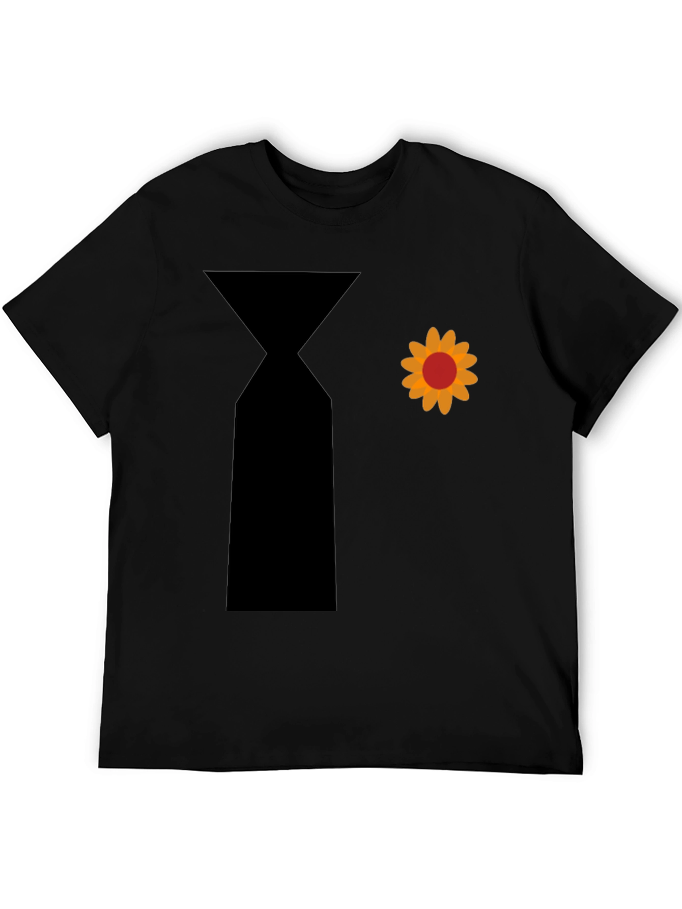 Novelty Flower Power Tie Graphic T-Shirt