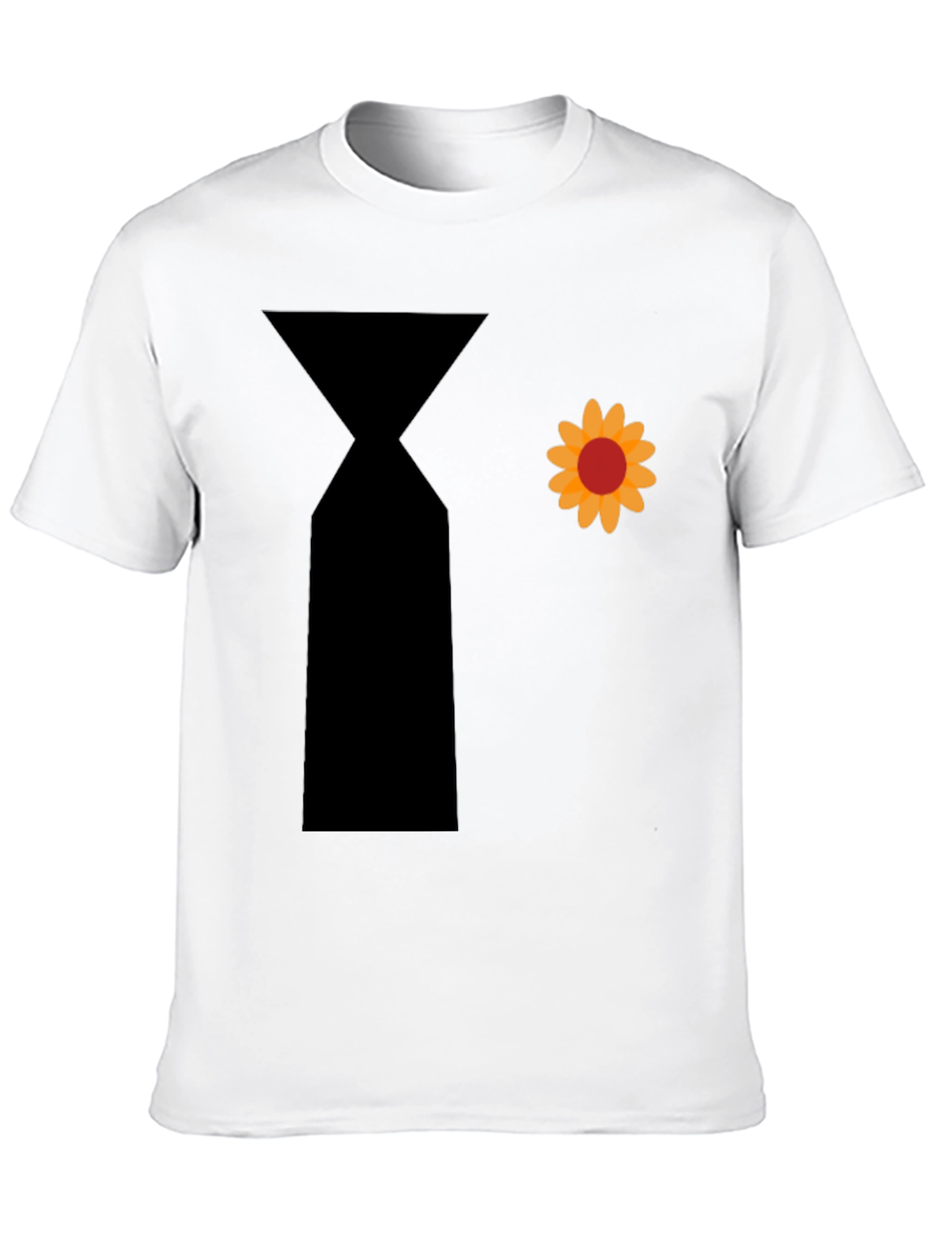 Novelty Flower Power Tie Graphic T-Shirt