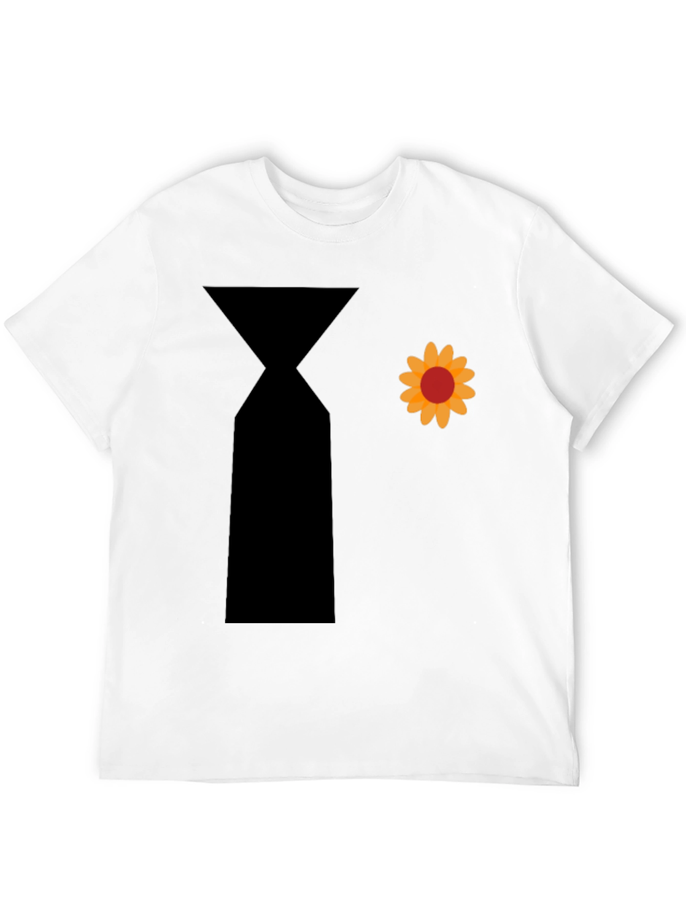 Novelty Flower Power Tie Graphic T-Shirt