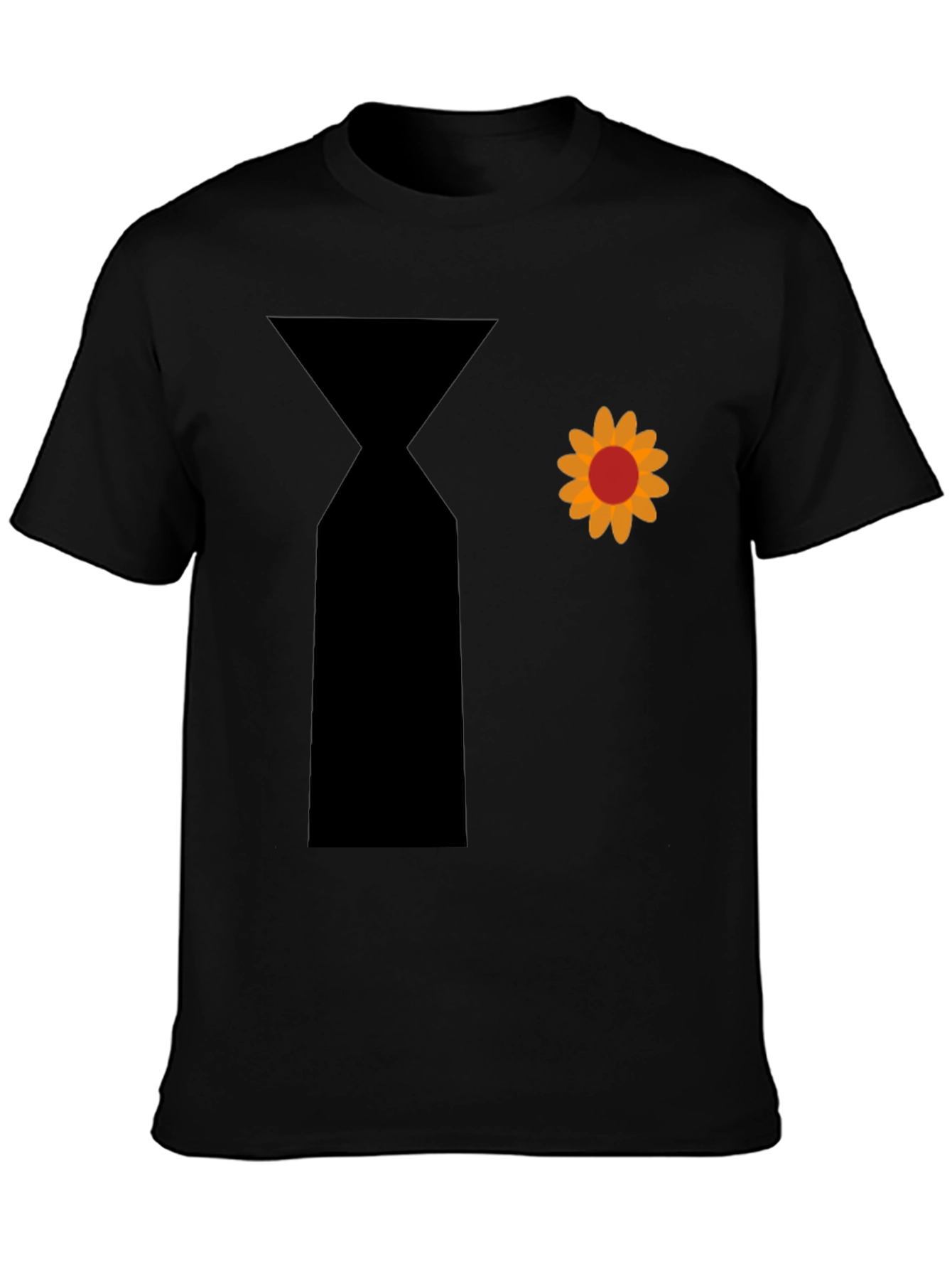 Novelty Flower Power Tie Graphic T-Shirt