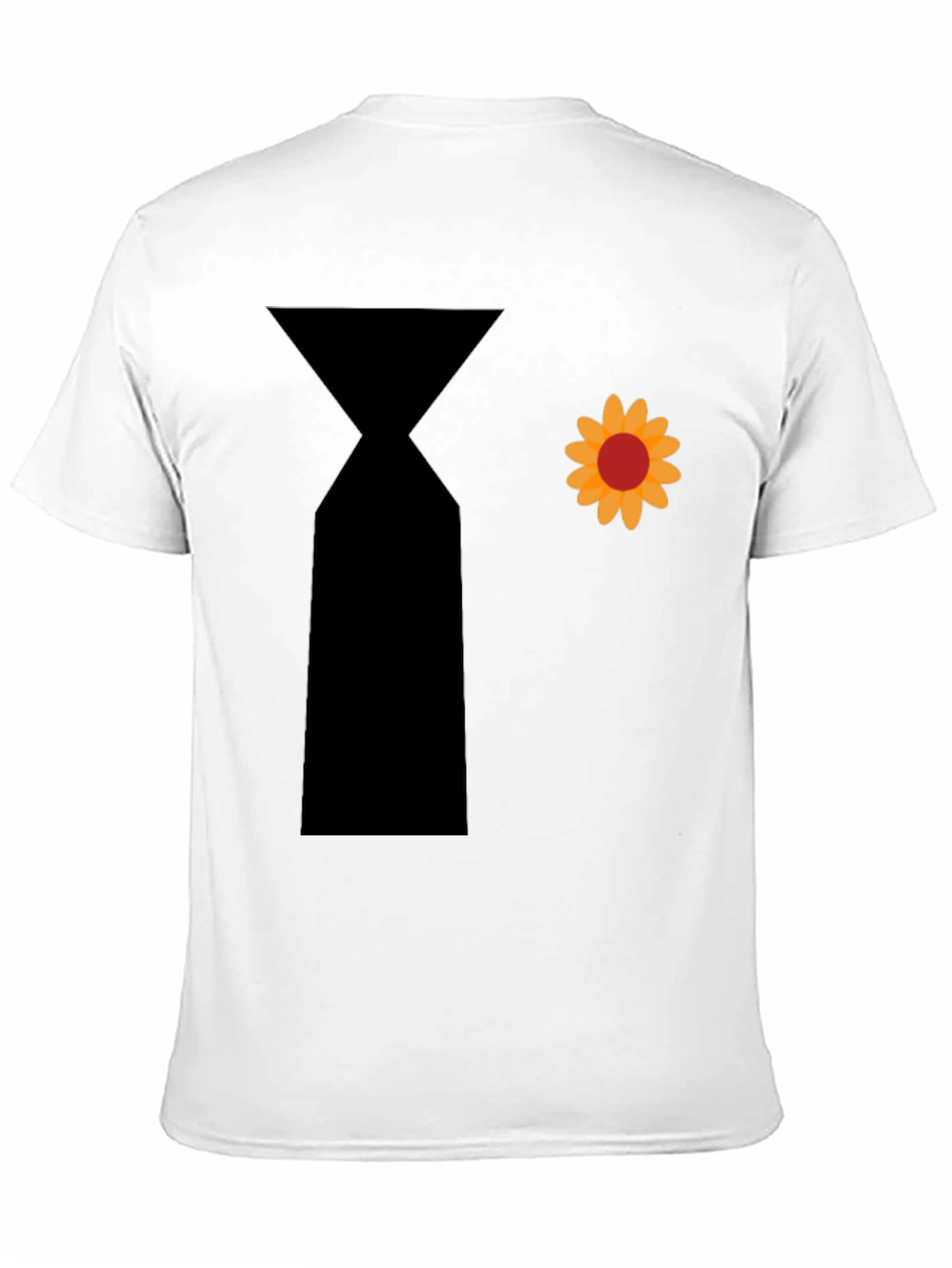 Novelty Flower Power Tie Graphic T-Shirt