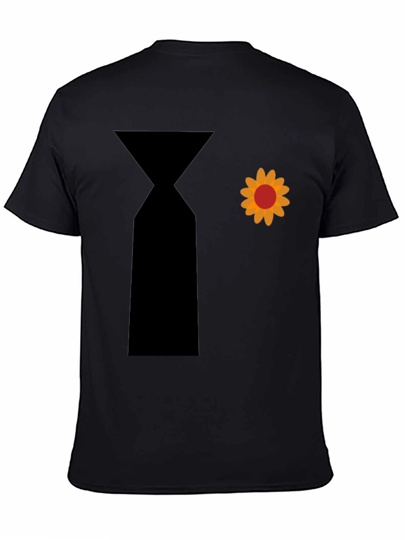 Novelty Flower Power Tie Graphic T-Shirt
