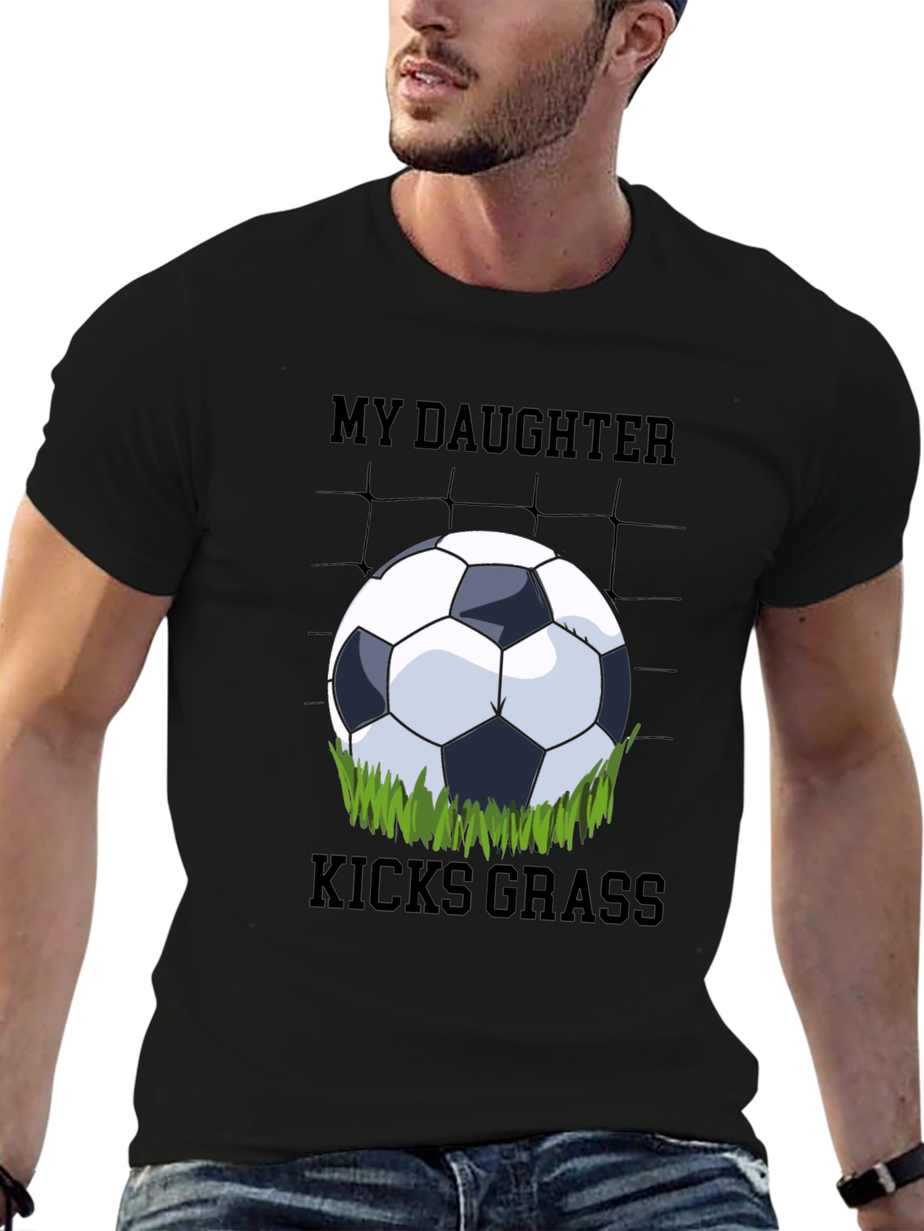 My Daughter Kicks Grass Soccer T-Shirt