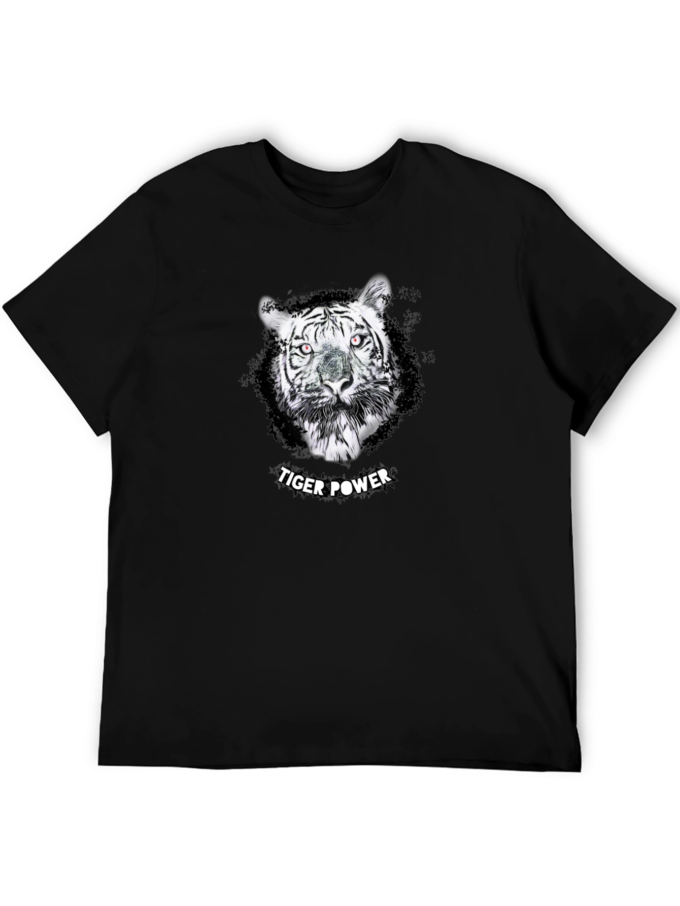 Tiger Power Graphic Tee - Stylish Black T-Shirt
