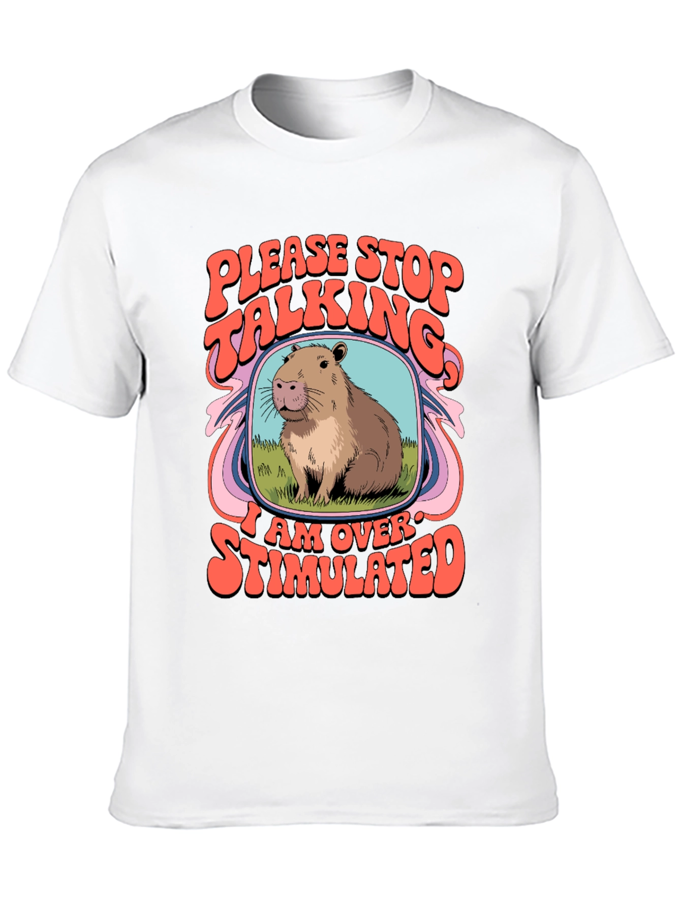 Overstimulated Capybara Graphic Tee