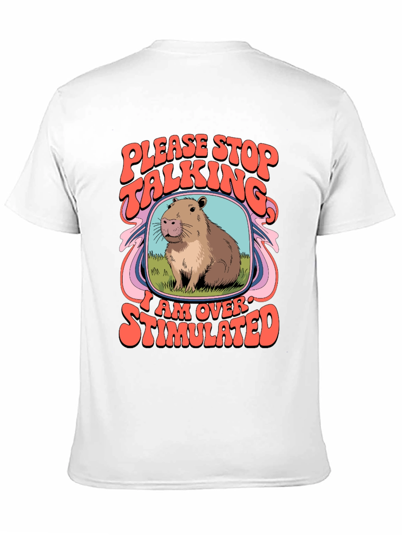 Overstimulated Capybara Graphic Tee