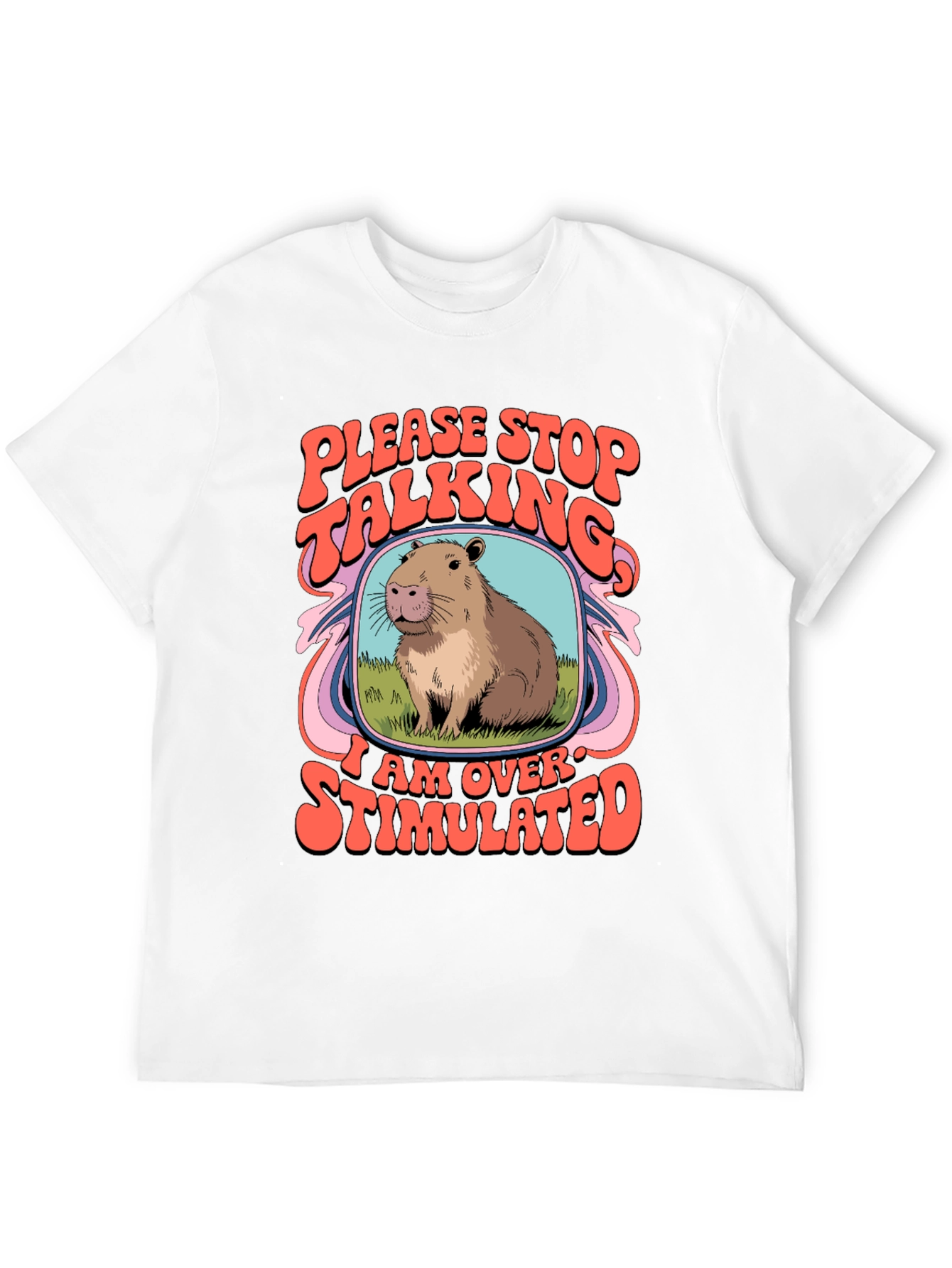 Overstimulated Capybara Graphic Tee