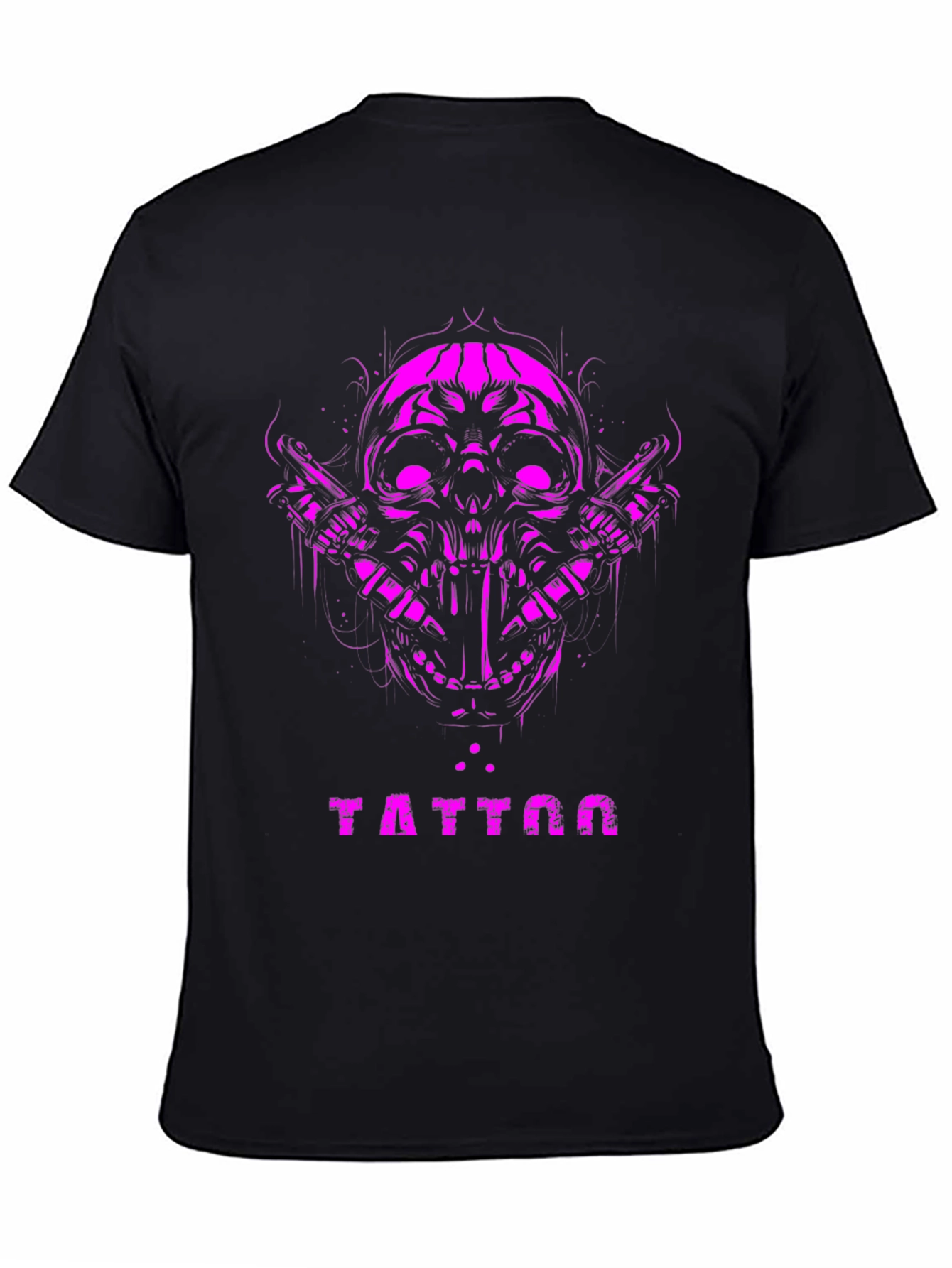 Skull Tattoo Graphic Tee - Black