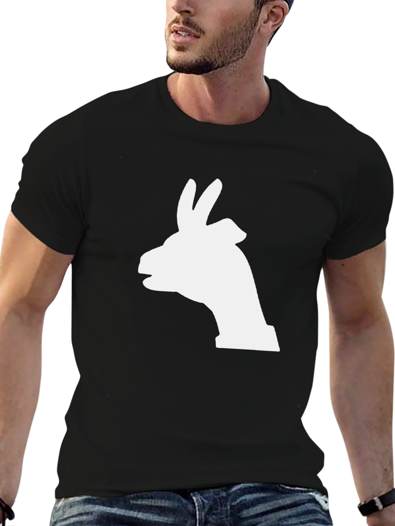 Llama Silhouette Black T-Shirt