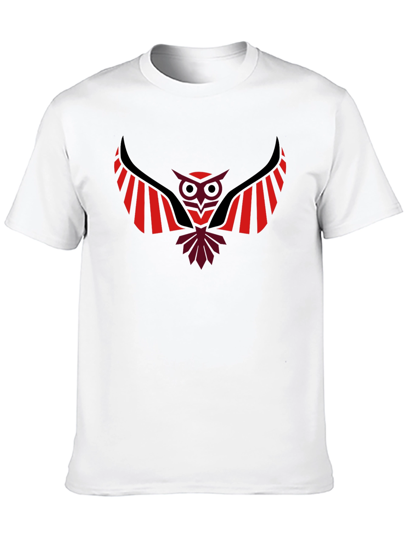 Stylish Owl Graphic Black T-Shirt