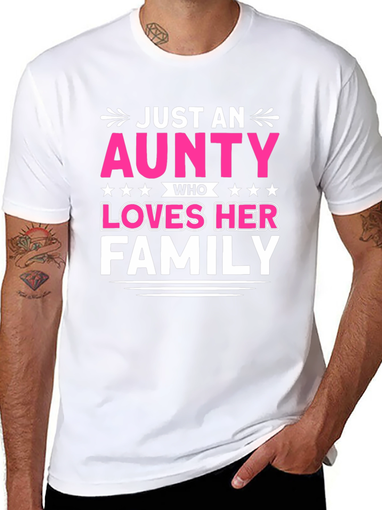 Just An Aunty Who Loves Her Family T-Shirt