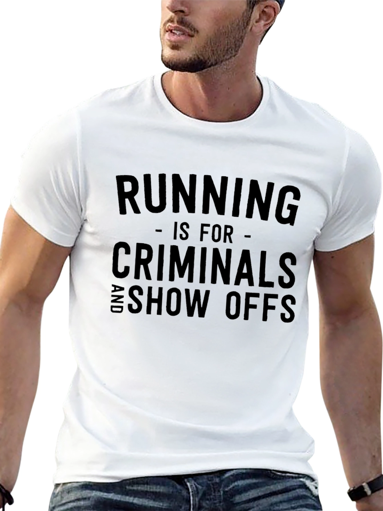 Running is For Criminals Funny Graphic Tee
