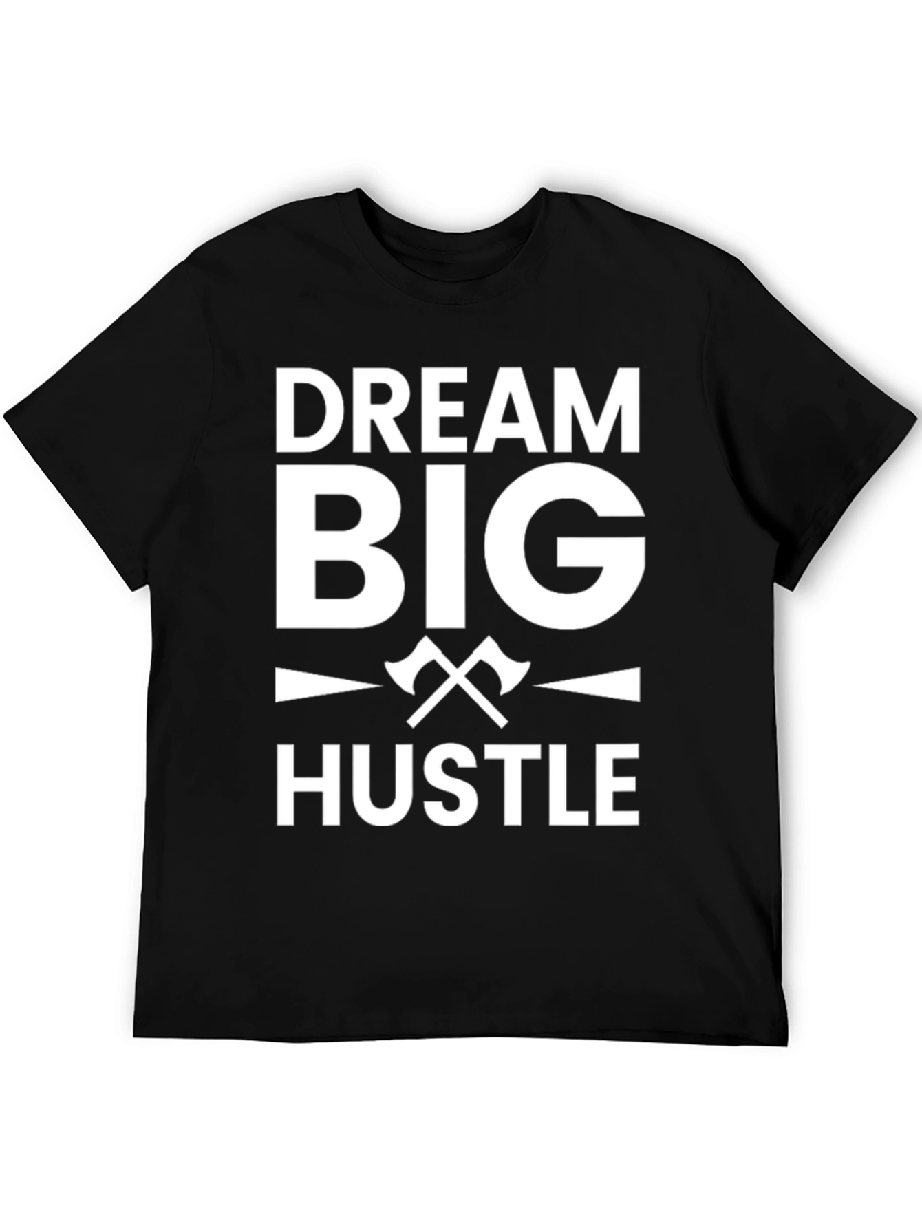 Dream Big Hustle Black Graphic T-Shirt