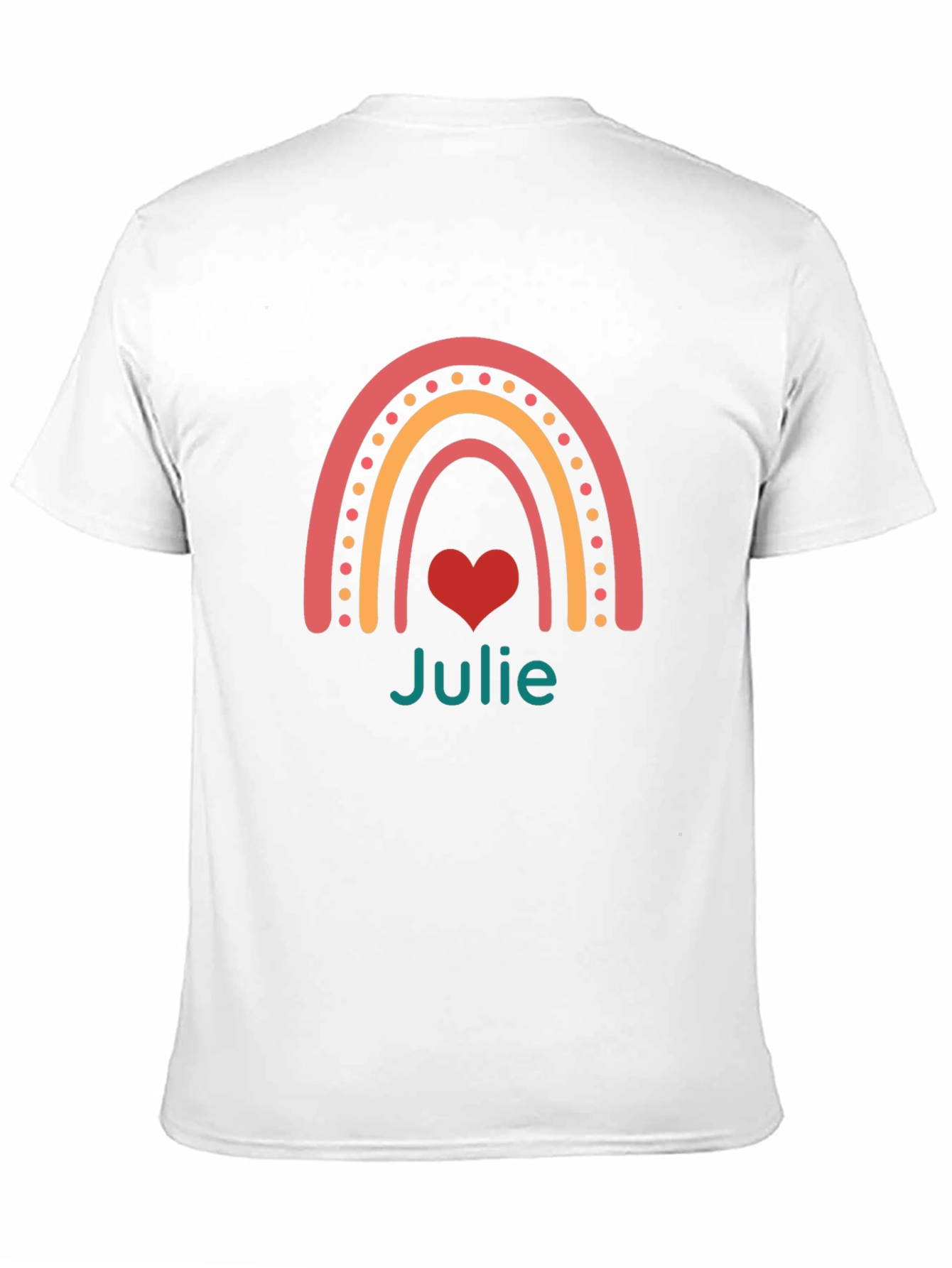 Julie Rainbow Heart Tee - Personalized Gift