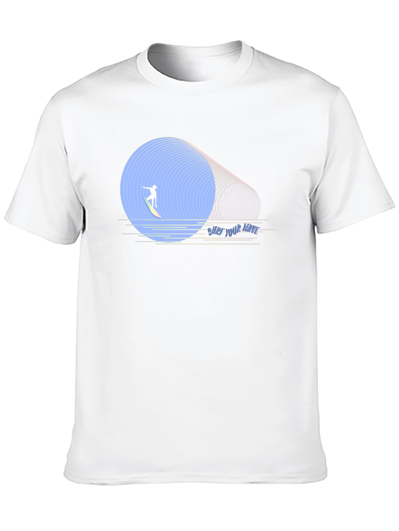 Surf Your Wave Graphic Tee - Black Cotton T-Shirt