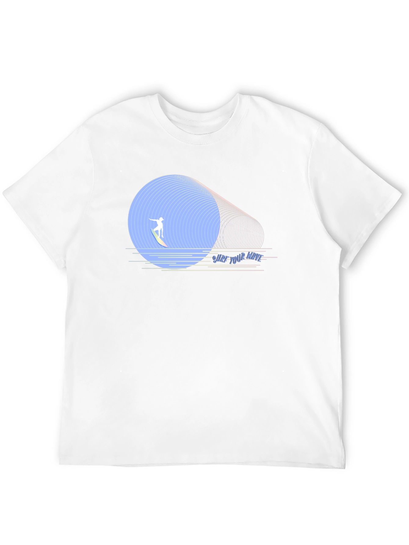 Surf Your Wave Graphic Tee - Black Cotton T-Shirt