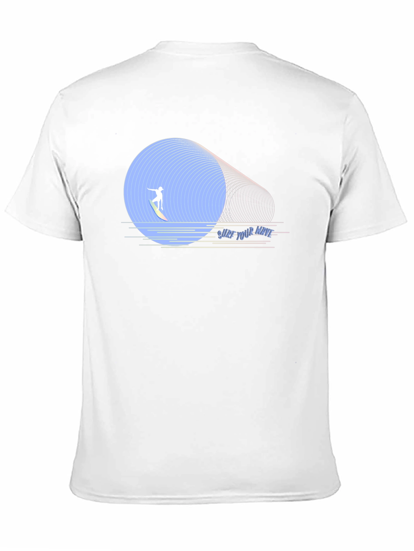 Surf Your Wave Graphic Tee - Black Cotton T-Shirt