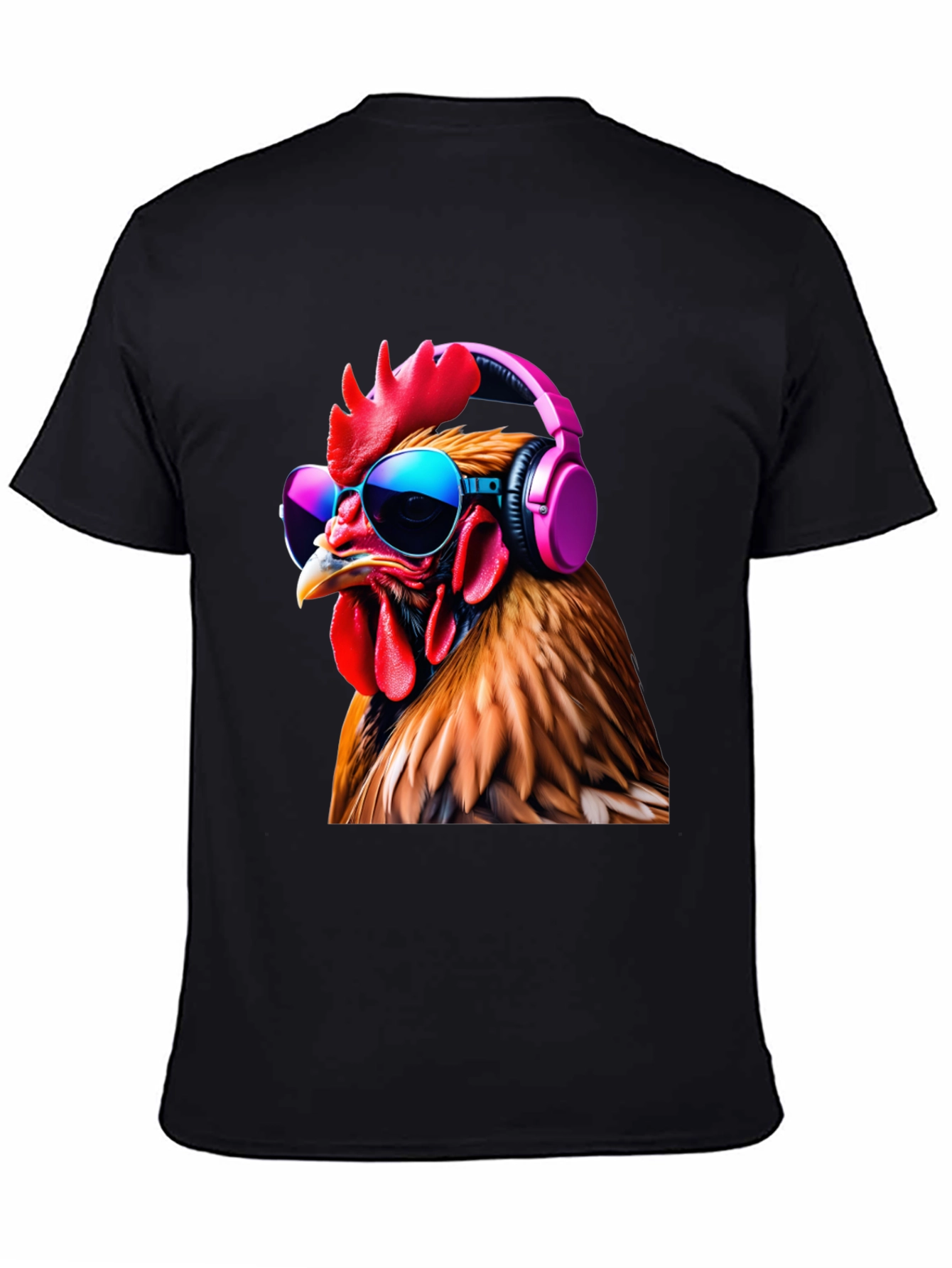 Cool Chicken T-Shirt with Headphones and Sunglasses