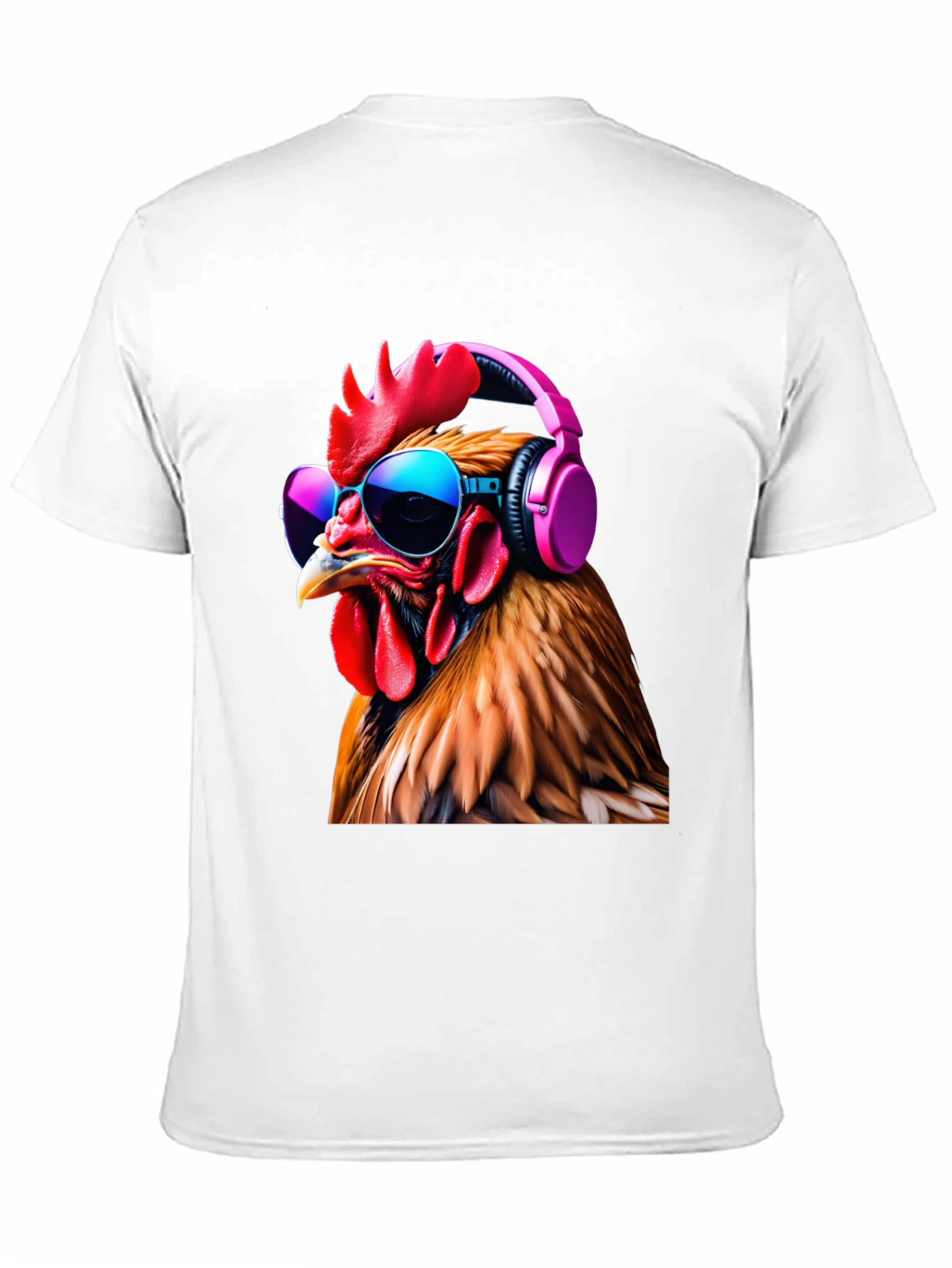 Cool Chicken T-Shirt with Headphones and Sunglasses