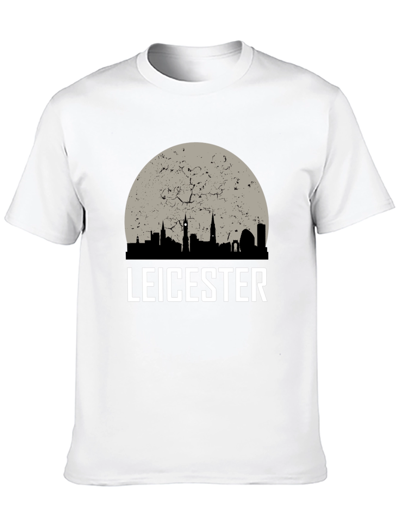 Leicester Cityscape Mens Black T-Shirt