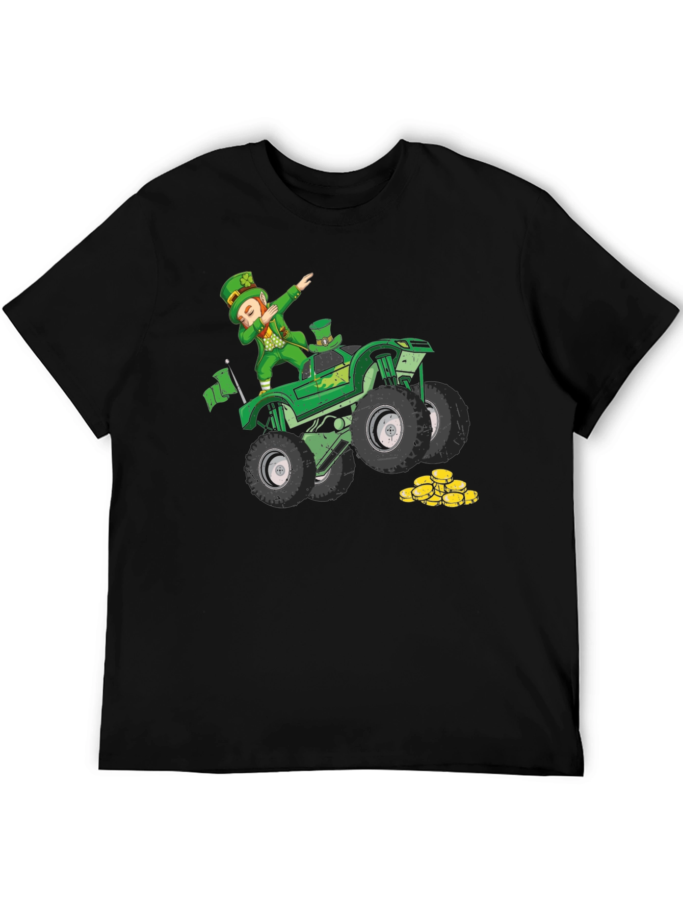 St. Patricks Leprechaun Monster Truck Graphic Tee