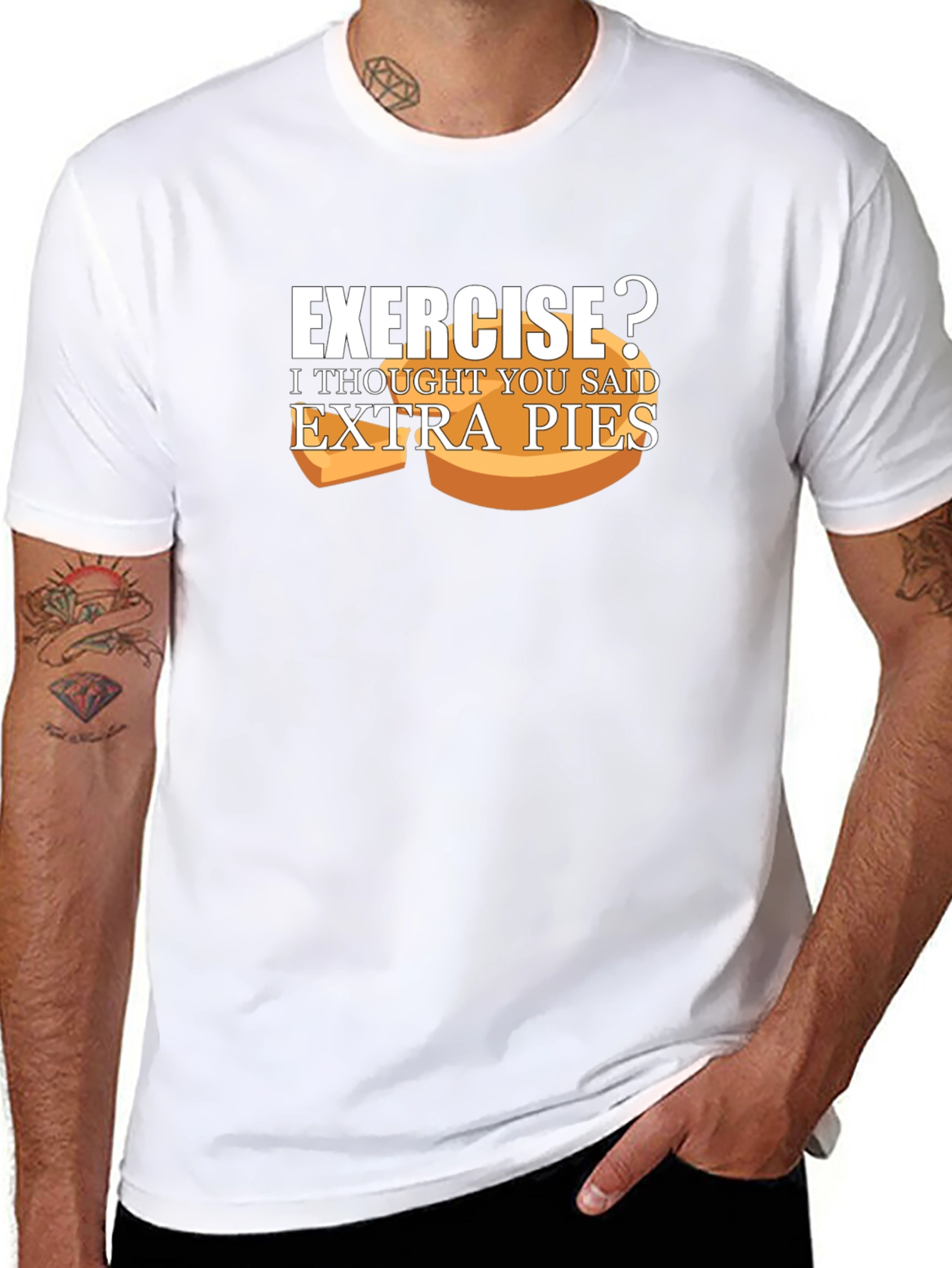 Exercise? Extra Pies T-Shirt Funny Foodie Tee