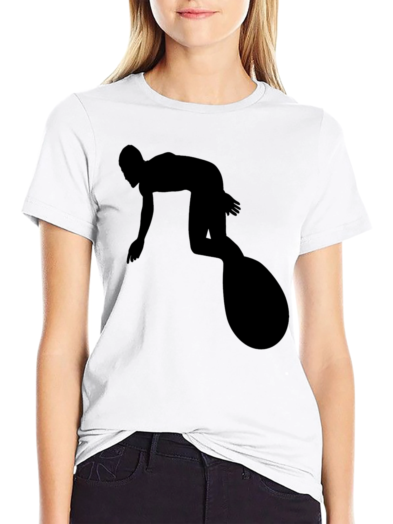 Surfer Silhouette Black T-Shirt