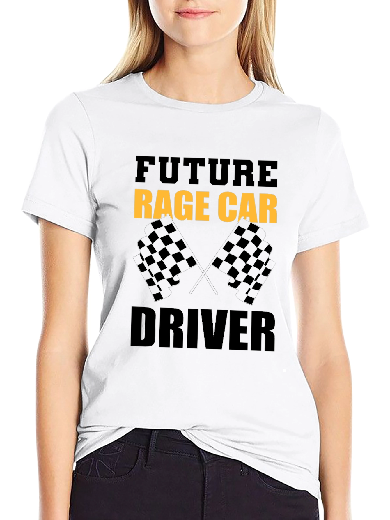 Future Rage Car Driver Black T-Shirt