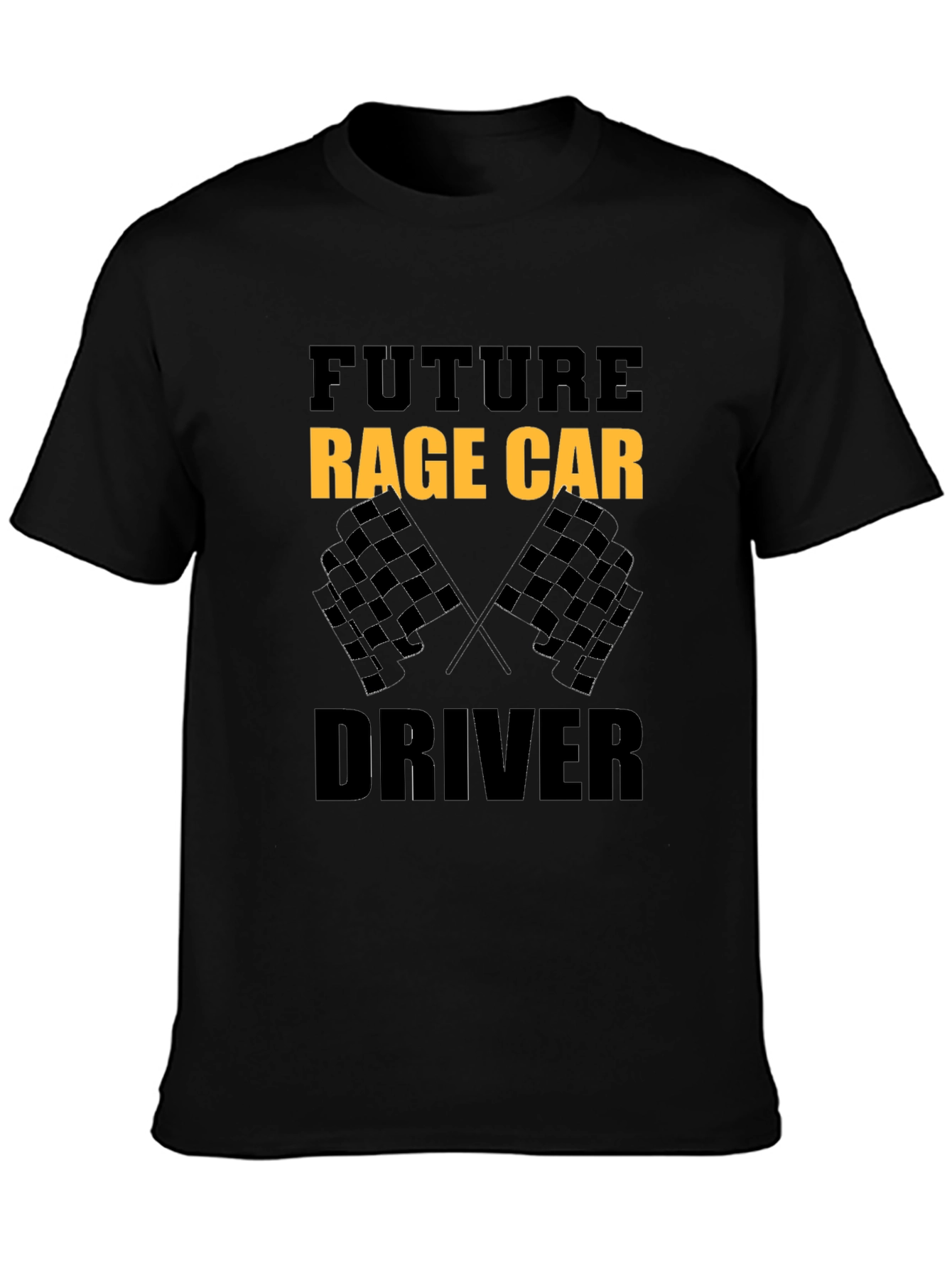Future Rage Car Driver Black T-Shirt