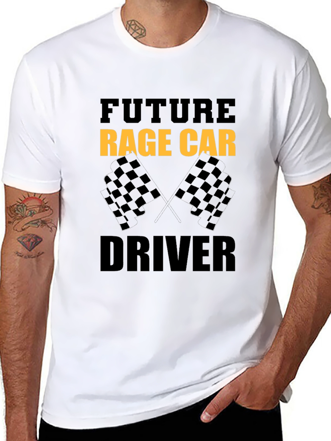 Future Rage Car Driver Black T-Shirt