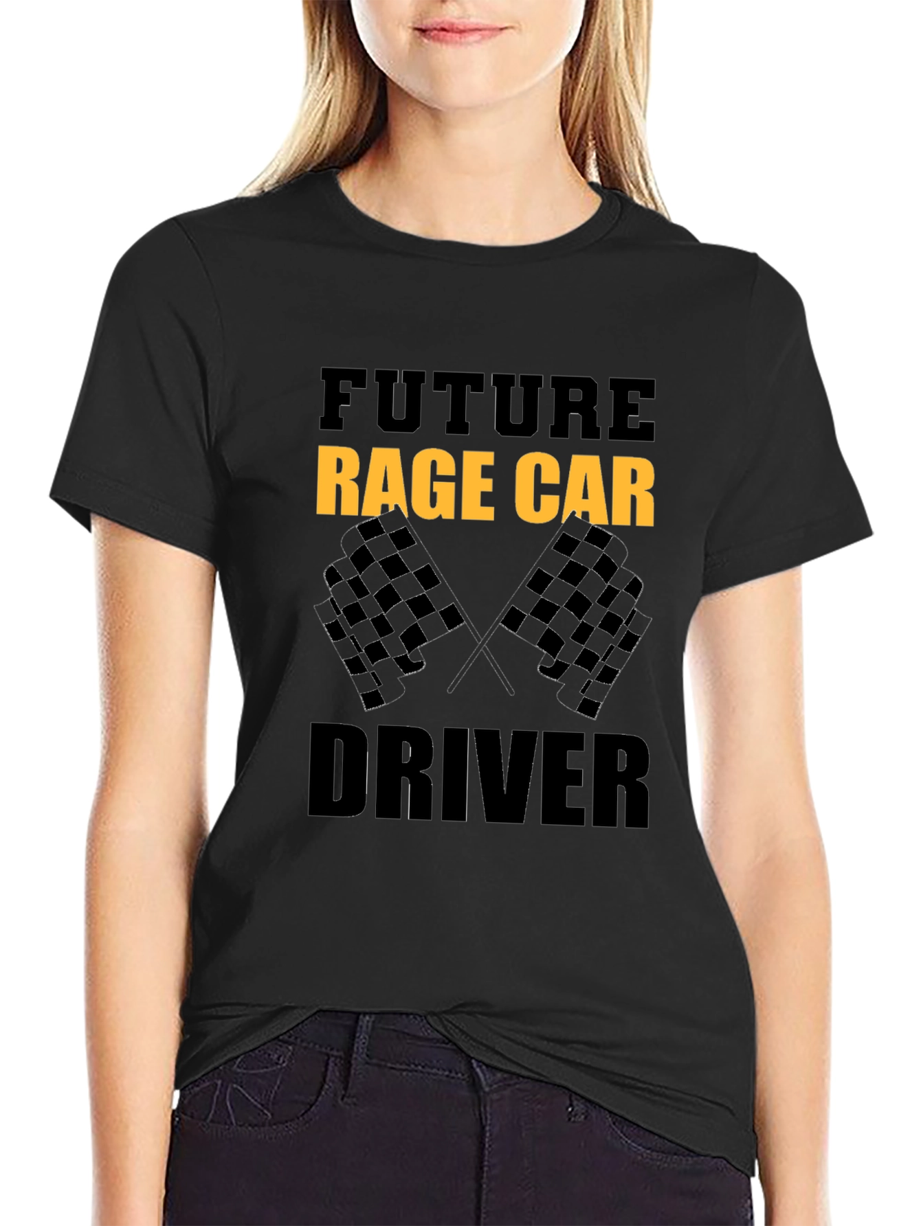 Future Rage Car Driver Black T-Shirt