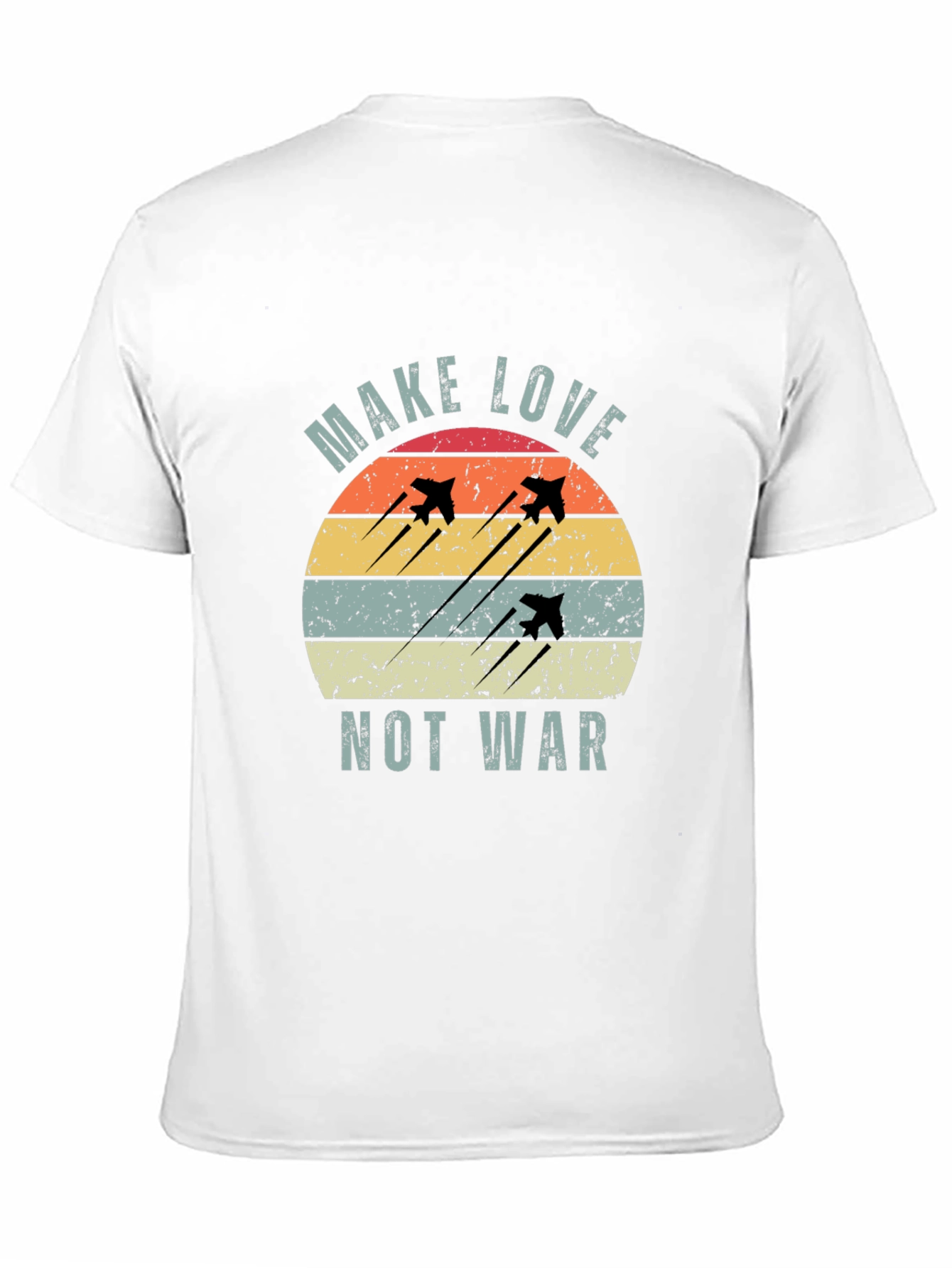 Make Love Not War Retro Graphic Tee