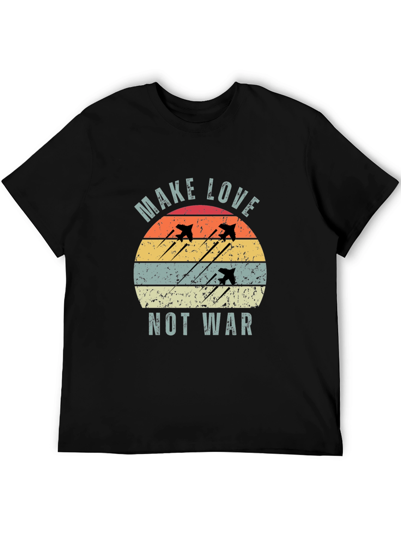 Make Love Not War Retro Graphic Tee