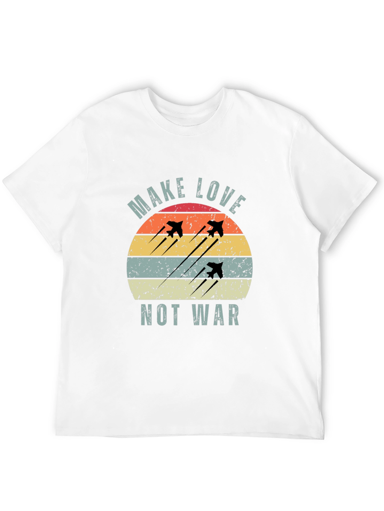 Make Love Not War Retro Graphic Tee