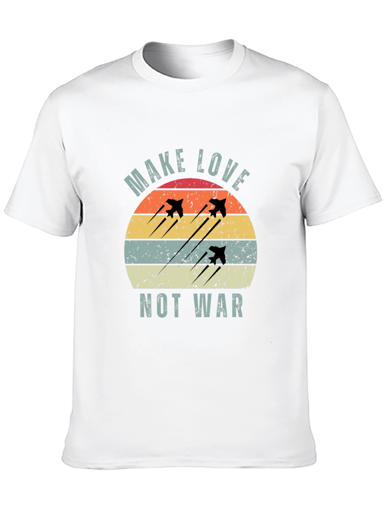 Make Love Not War Retro Graphic Tee