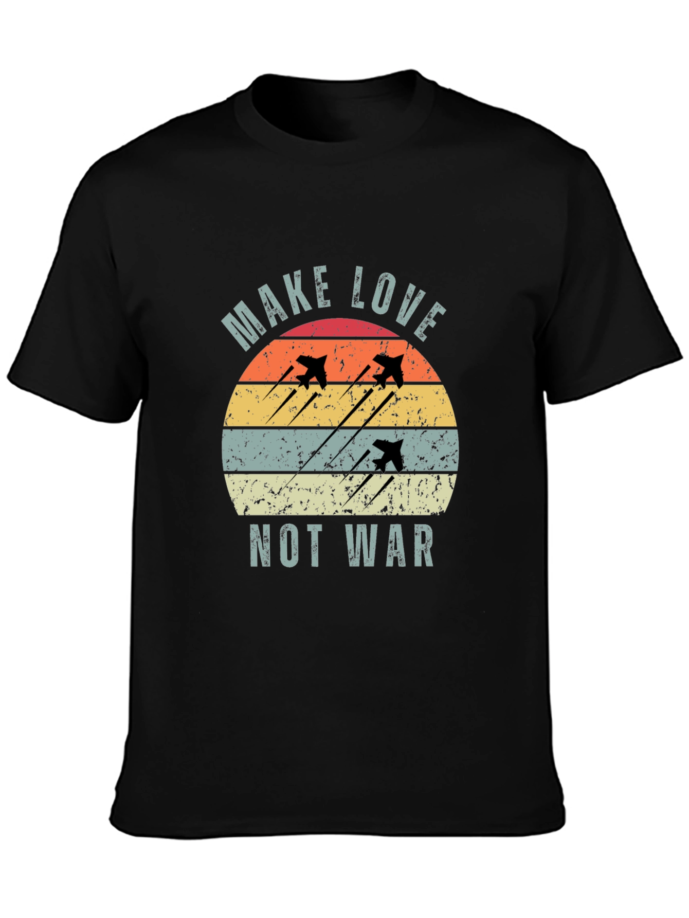 Make Love Not War Retro Graphic Tee