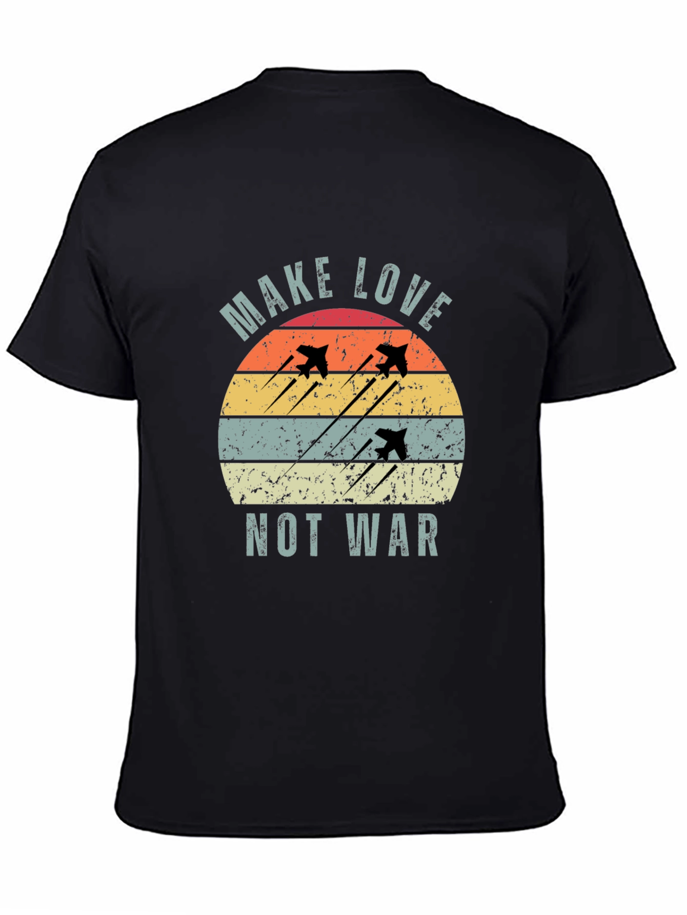 Make Love Not War Retro Graphic Tee