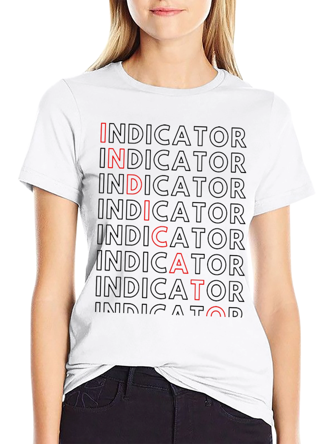 Indicator Pattern Graphic Tee - Black