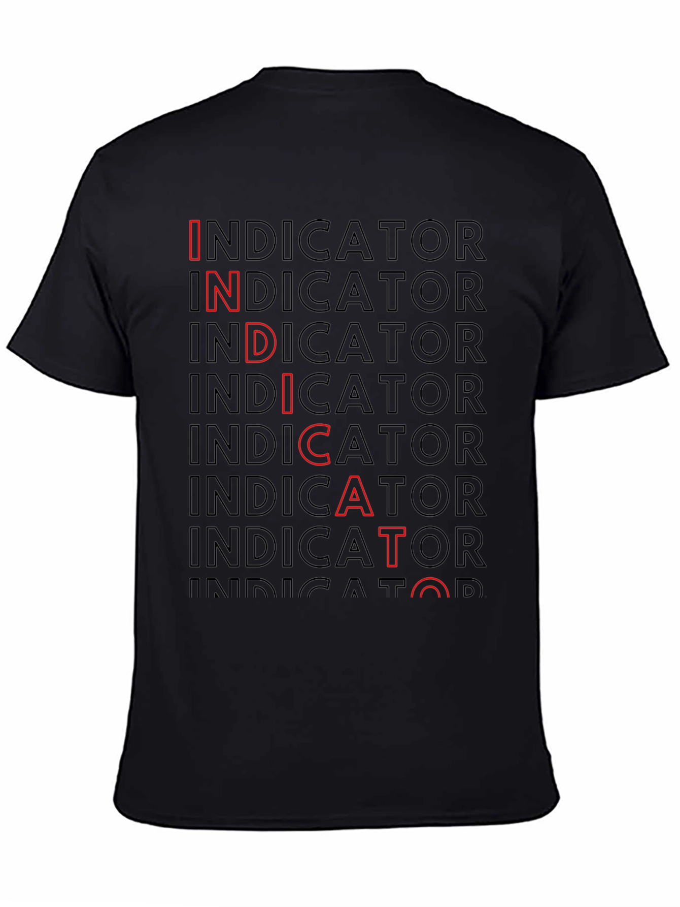 Indicator Pattern Graphic Tee - Black