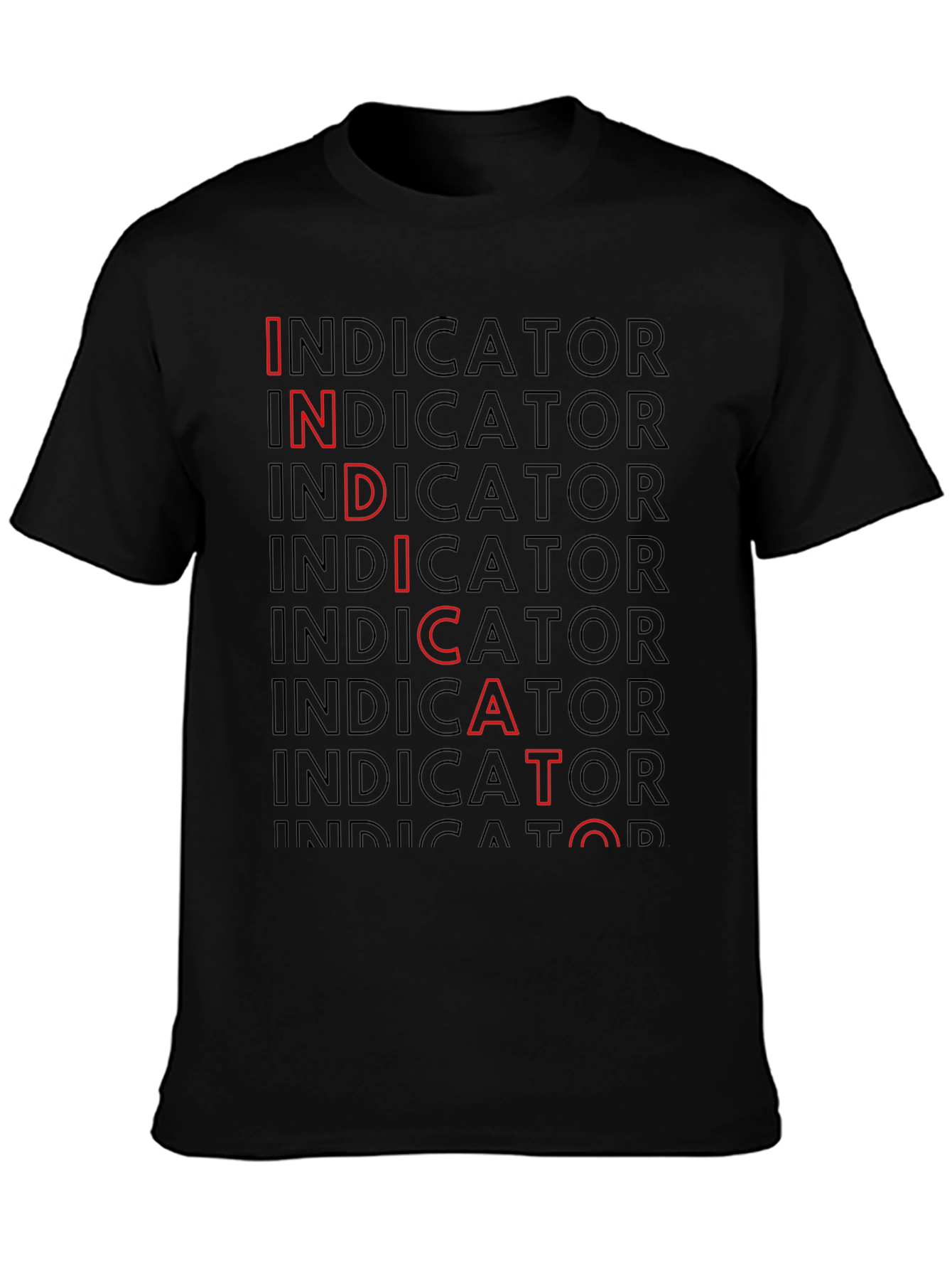 Indicator Pattern Graphic Tee - Black